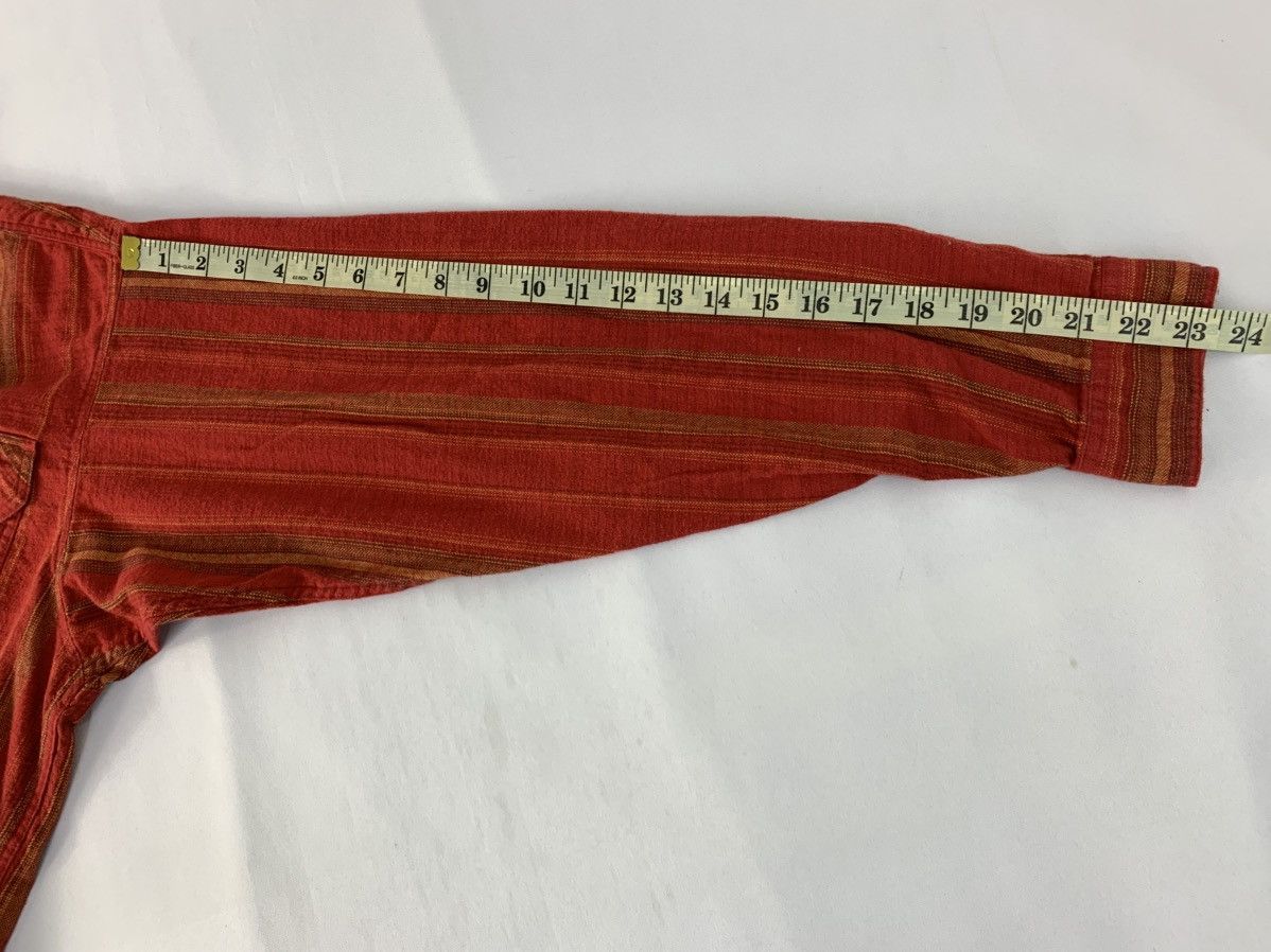 Patagonia Patagonia Red Stripe Cotton Stonewash Flannel Double Pockets Size US XL / EU 56 / 4 - 12 Thumbnail