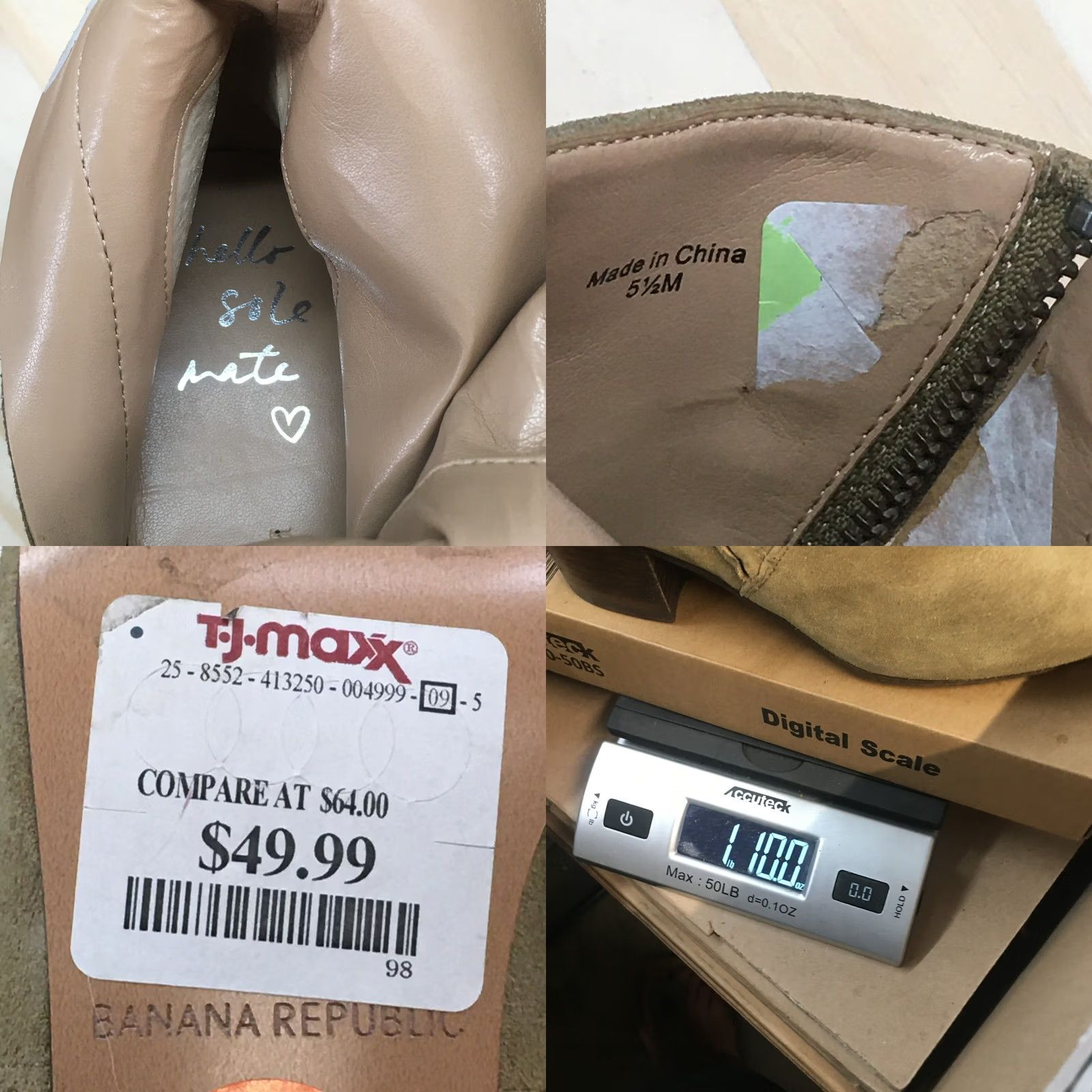 Banana Republic Banana Republic Boots Womens Lydia Green Suede Heeled Side Zip Tasseled 5.5 M Bootie Womens Green Suede Boots Size US 6 / IT 36 - 10 Thumbnail