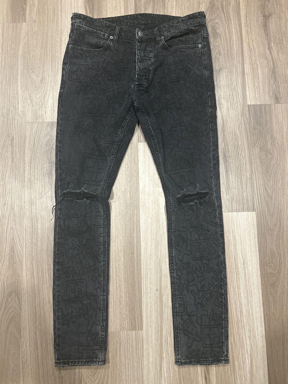 Ksubi Van Winkle Stencil Black skinny jeans Size US 34 / EU 50 - 1 Thumbnail