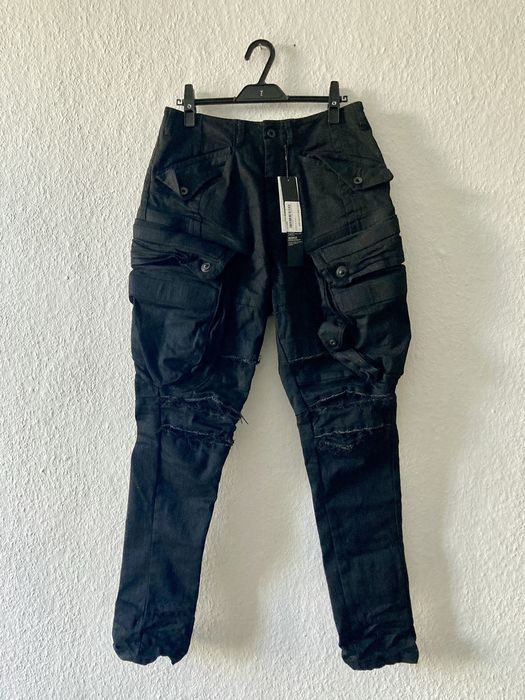 Julius Julius Distressed Gas Mask Cargo Pants 30/46/S | Grailed