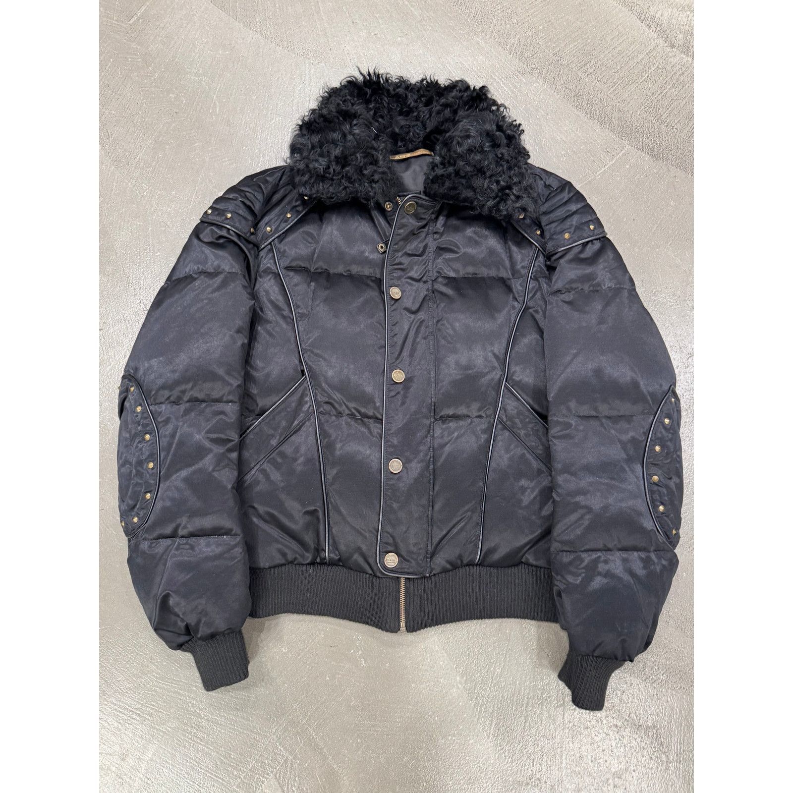 Roberto Cavalli 2000s Roberto Cavalli studded boxy armor puffer jacket Size US M / EU 48-50 / 2 - 1 Thumbnail