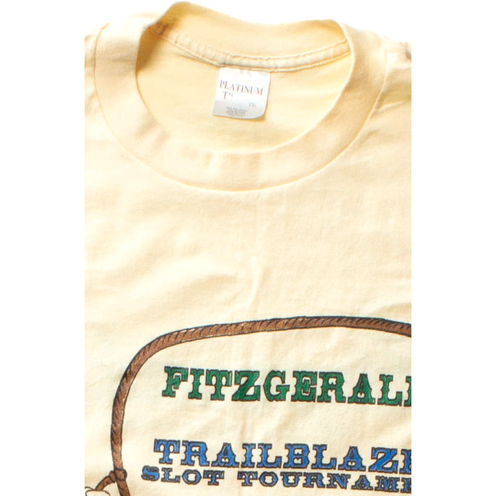 Vintage VINTAGE Platinum T's T-Shirt Unisex Adults XX-Large White 1993 90s Trailblazer Single Stitch Shirt Size US XXL / EU 58 / 5 - 3 Thumbnail