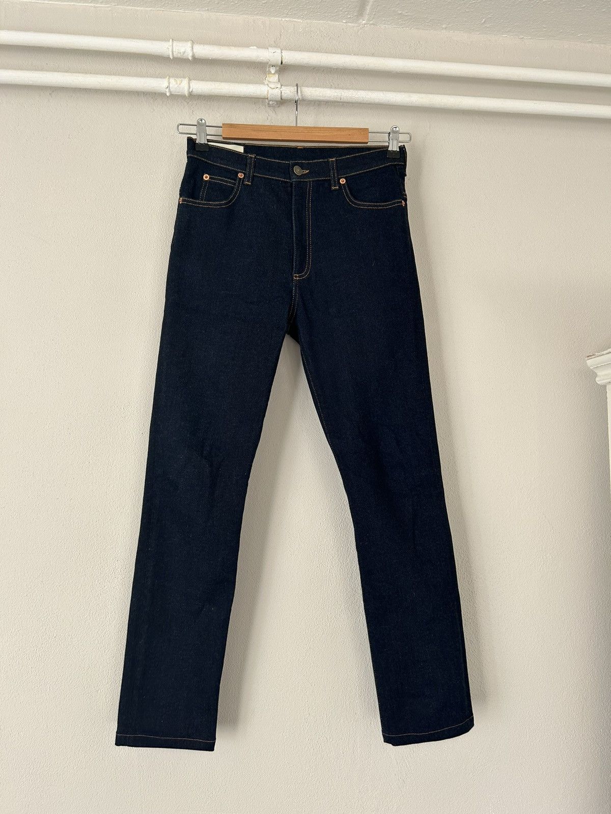 Gucci Indigo Raw Denim Jeans with Gucci Badge Size US 31 - 1 Thumbnail