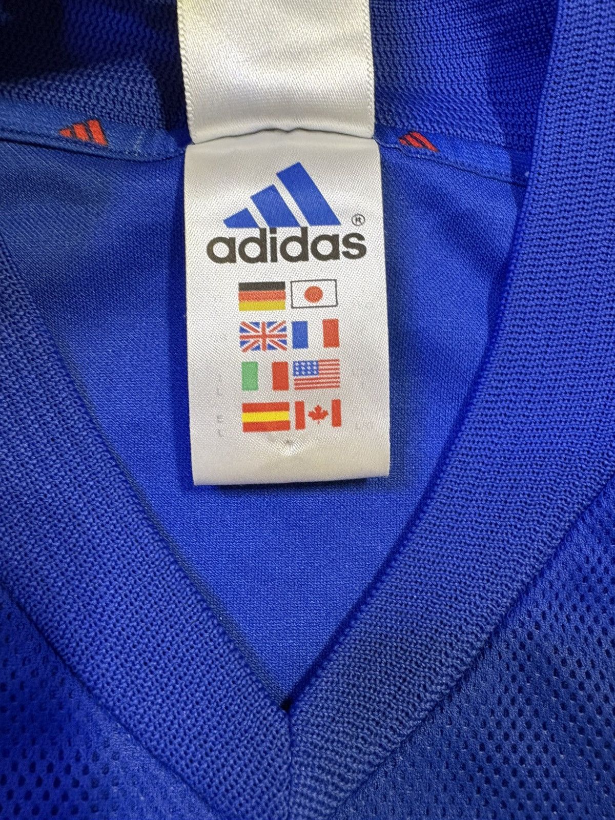 Adidas Vintage 2002-2004 Adidas France Home Football Soccer Jersey Size US L / EU 52-54 / 3 - 8 Thumbnail