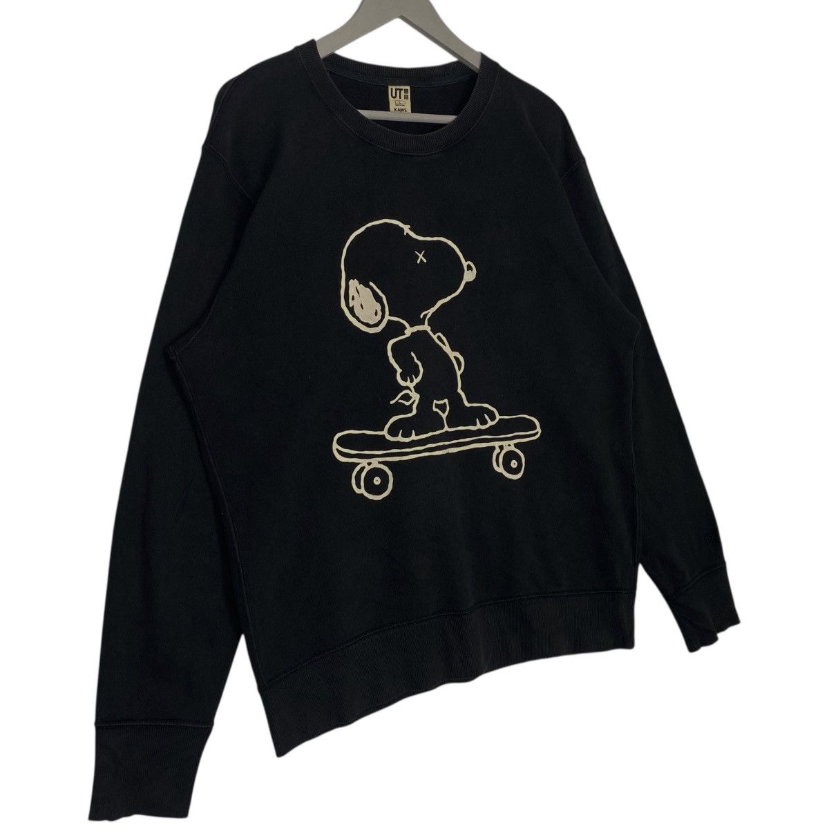 Vintage Vintage Peanuts Snoopy Black Big Logo Pullover Jumper Size L Size US L / EU 52-54 / 3 - 3 Thumbnail