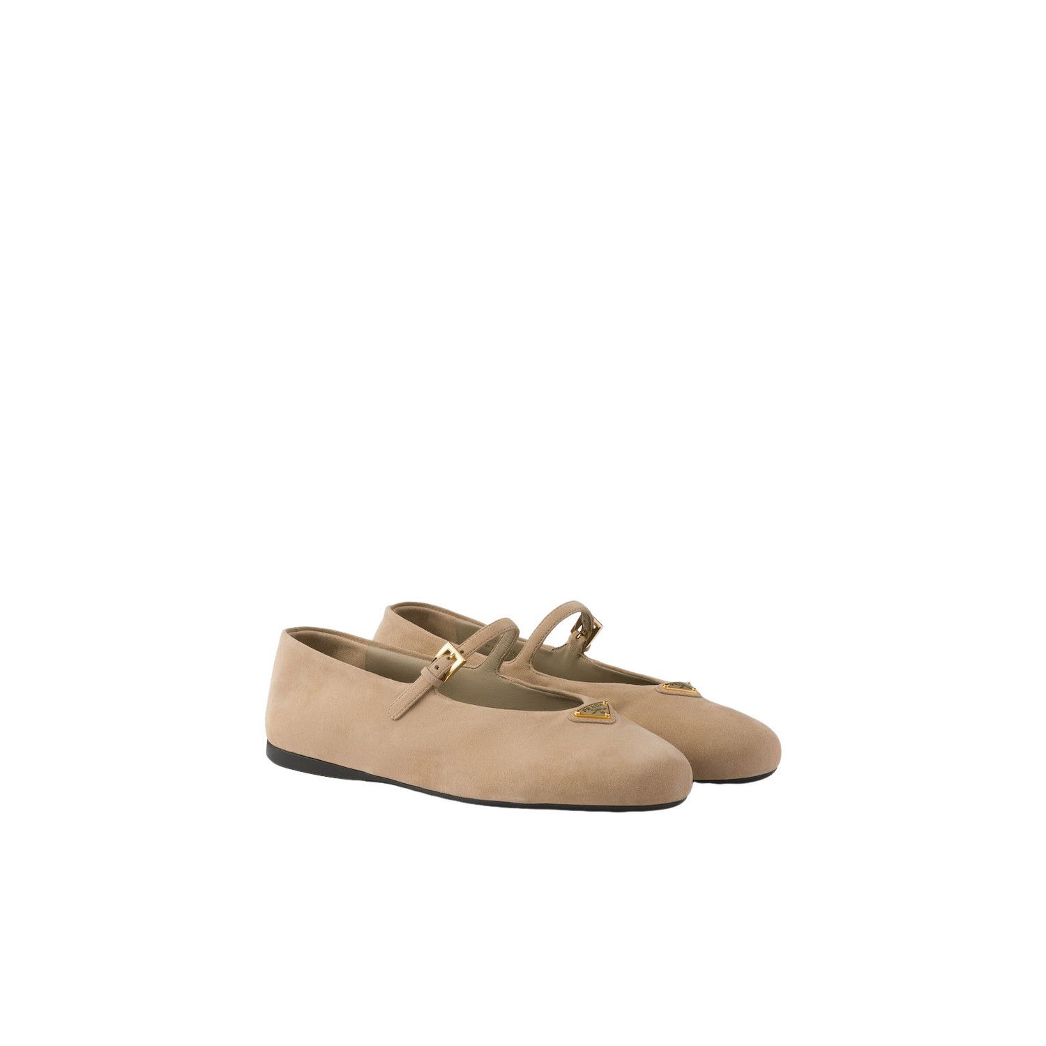 Prada PRADA $1100 Sand Beige Suede Ballerinas New & Authentic (Wom Size US 10 / IT 40 - 1 Thumbnail