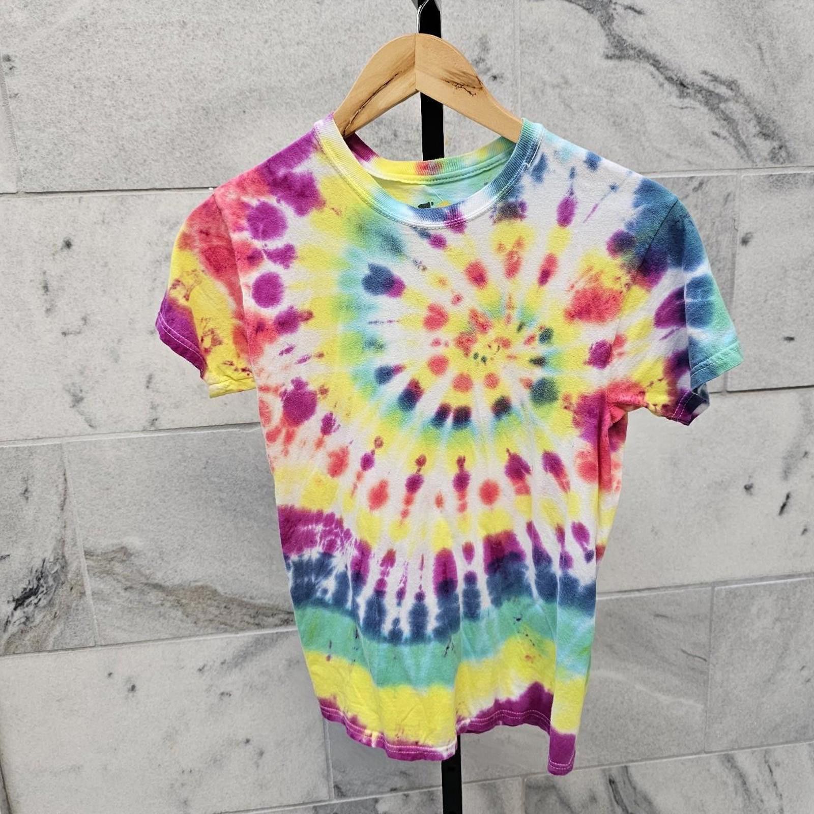 Hanes Hanes Small Tie-Dye Handmade Multicolored T-shirt Size S / US 4 / IT 40 - 1 Thumbnail