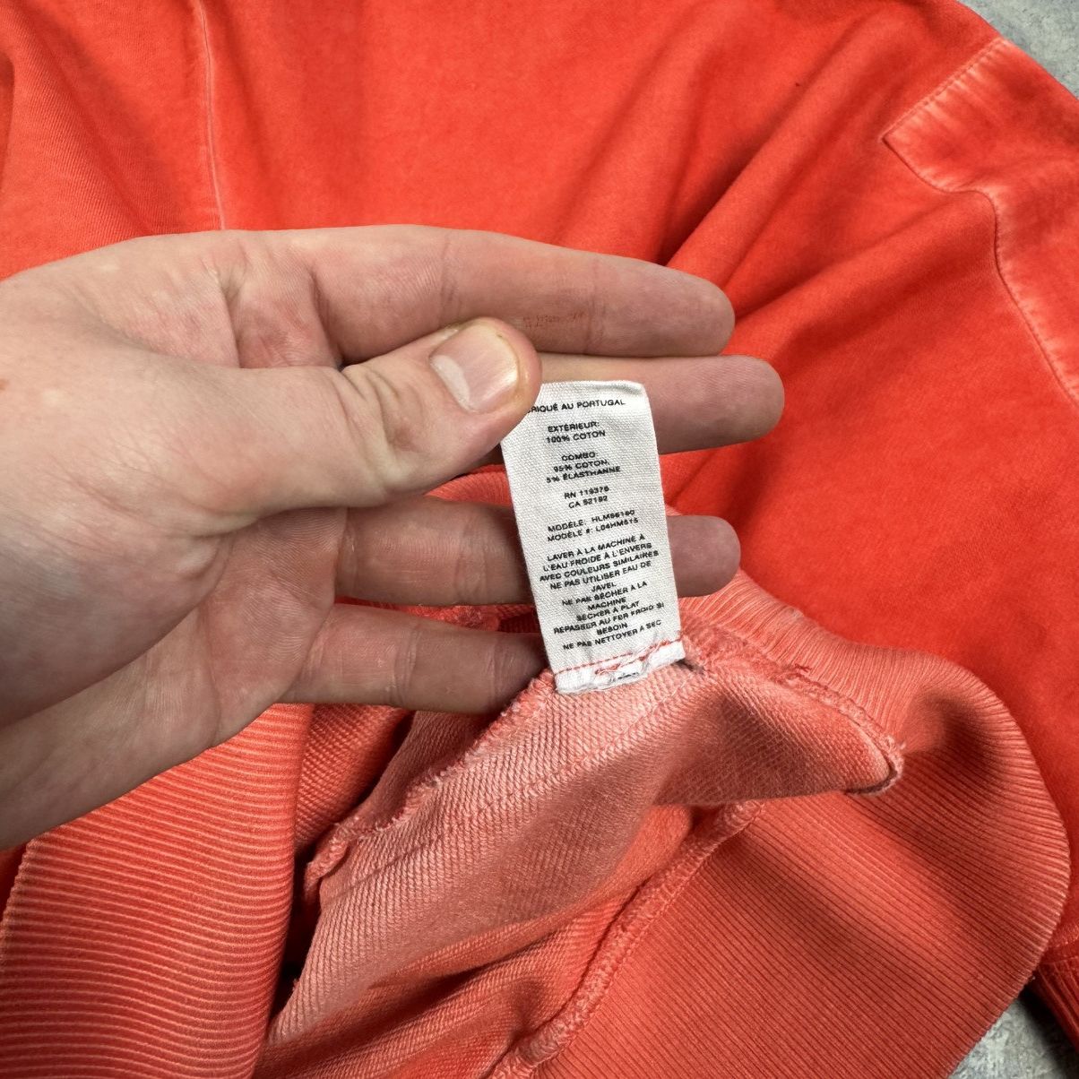 Helmut Lang HELMUT LANG FADED RED OVERSIZED EMBROIDERED LOGO HOODIE Sz M Size US M / EU 48-50 / 2 - 10 Thumbnail
