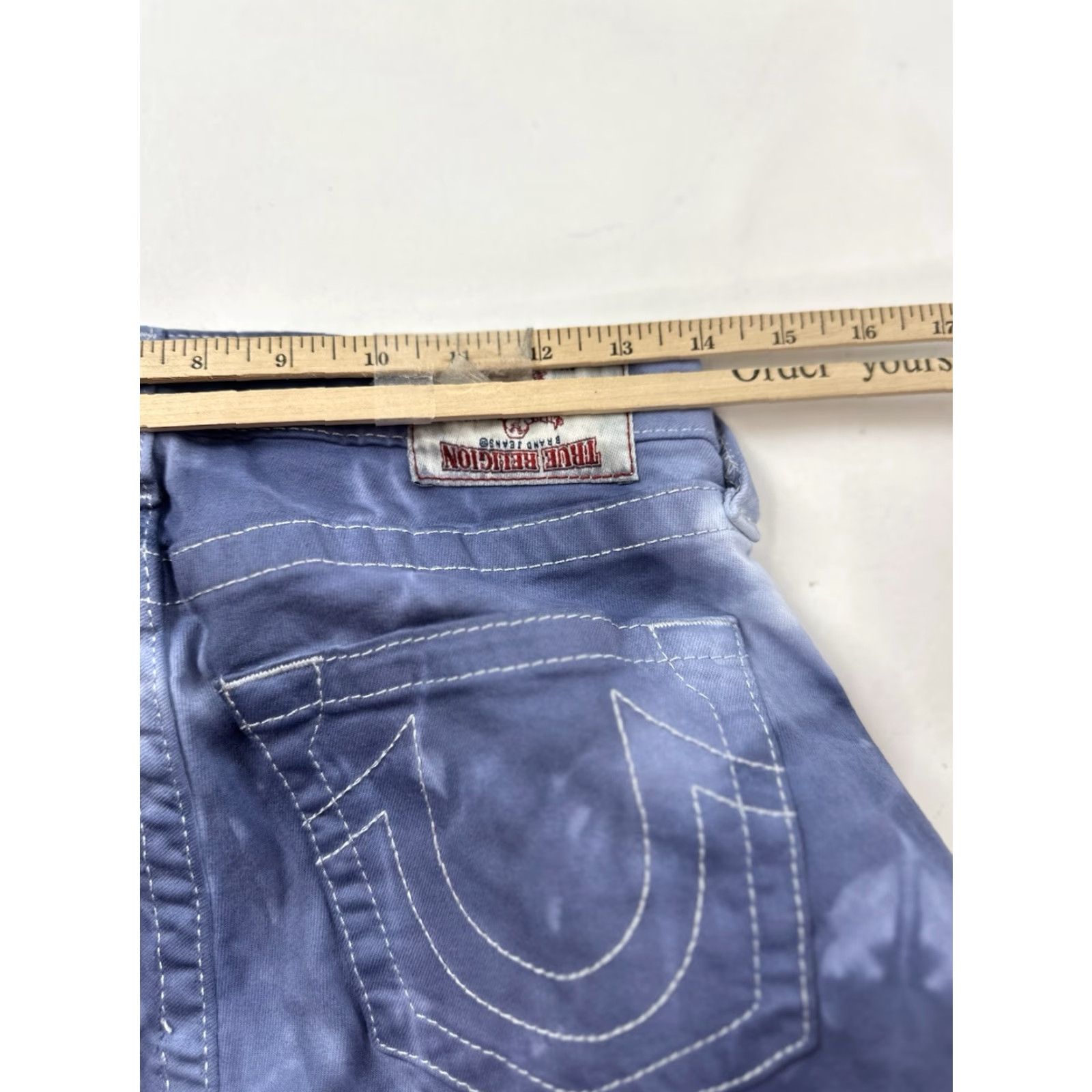 True Religion True Religion Jeans Women’s 27 Blue Tie Dye Indigo Skinny Jeans Stretch High Rise Slim Fit Capable Zip Button Closure Denim Shirt? Size 28" / US 6 / IT 42 - 8 Thumbnail