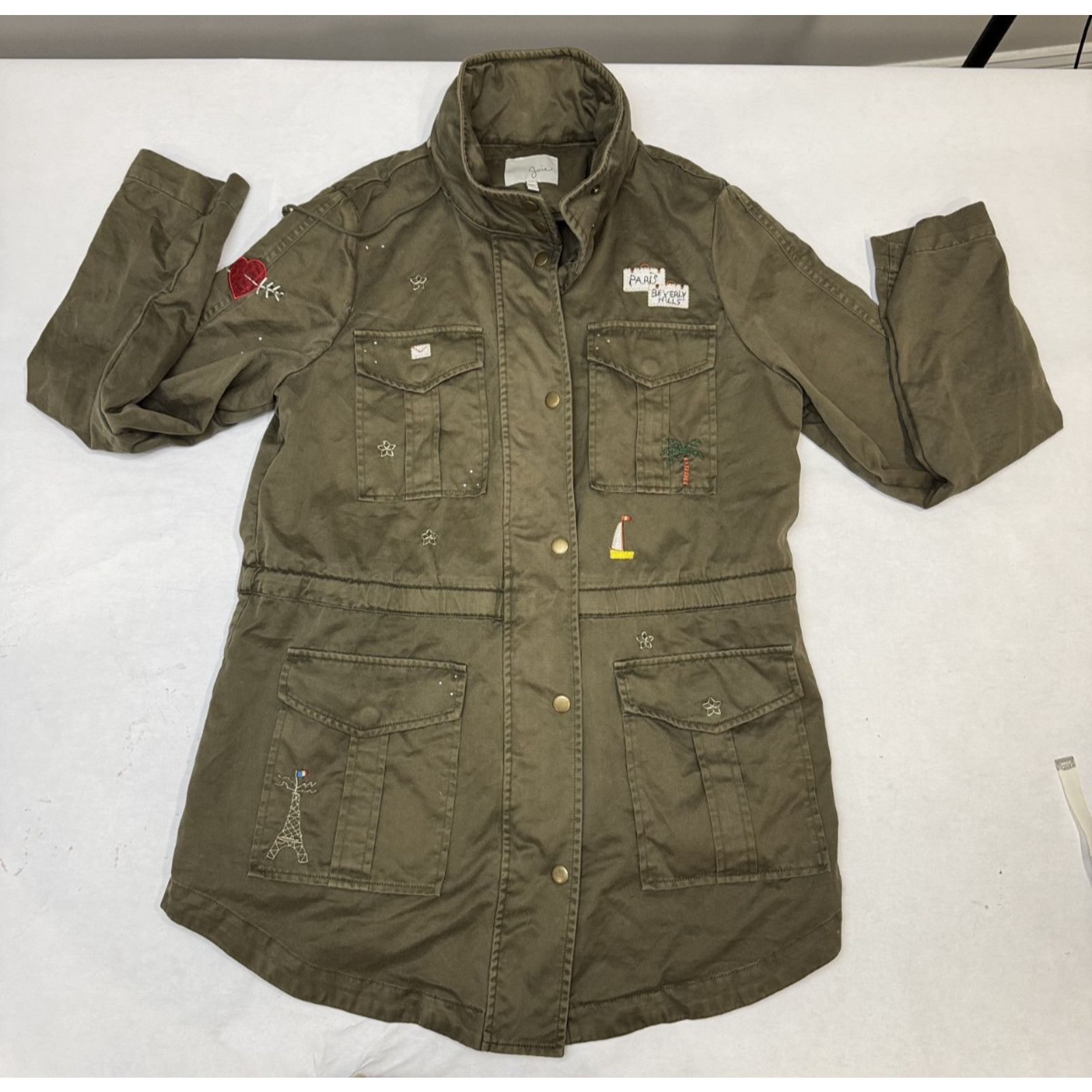 Joie Joie Iban Patchwork Military Utility Jacket Paris France XS Size XS / US 0-2 / IT 36-38 - 1 Thumbnail
