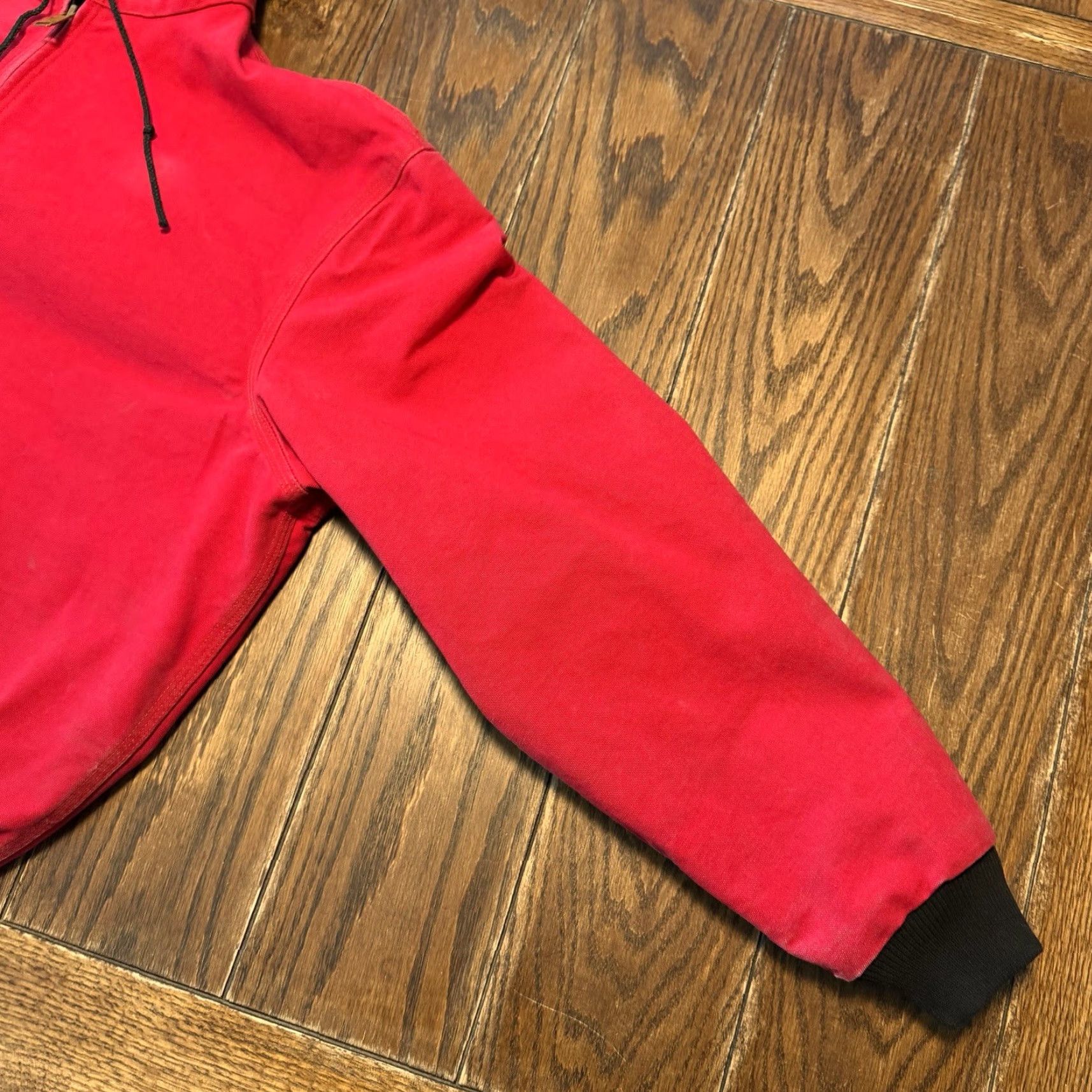 Carhartt VINTAGE Carhartt JR100 Thermal Lined Duck Canvas Jacket Red XL Men Bomber Jacket 90s Size US XL / EU 56 / 4 - 4 Thumbnail