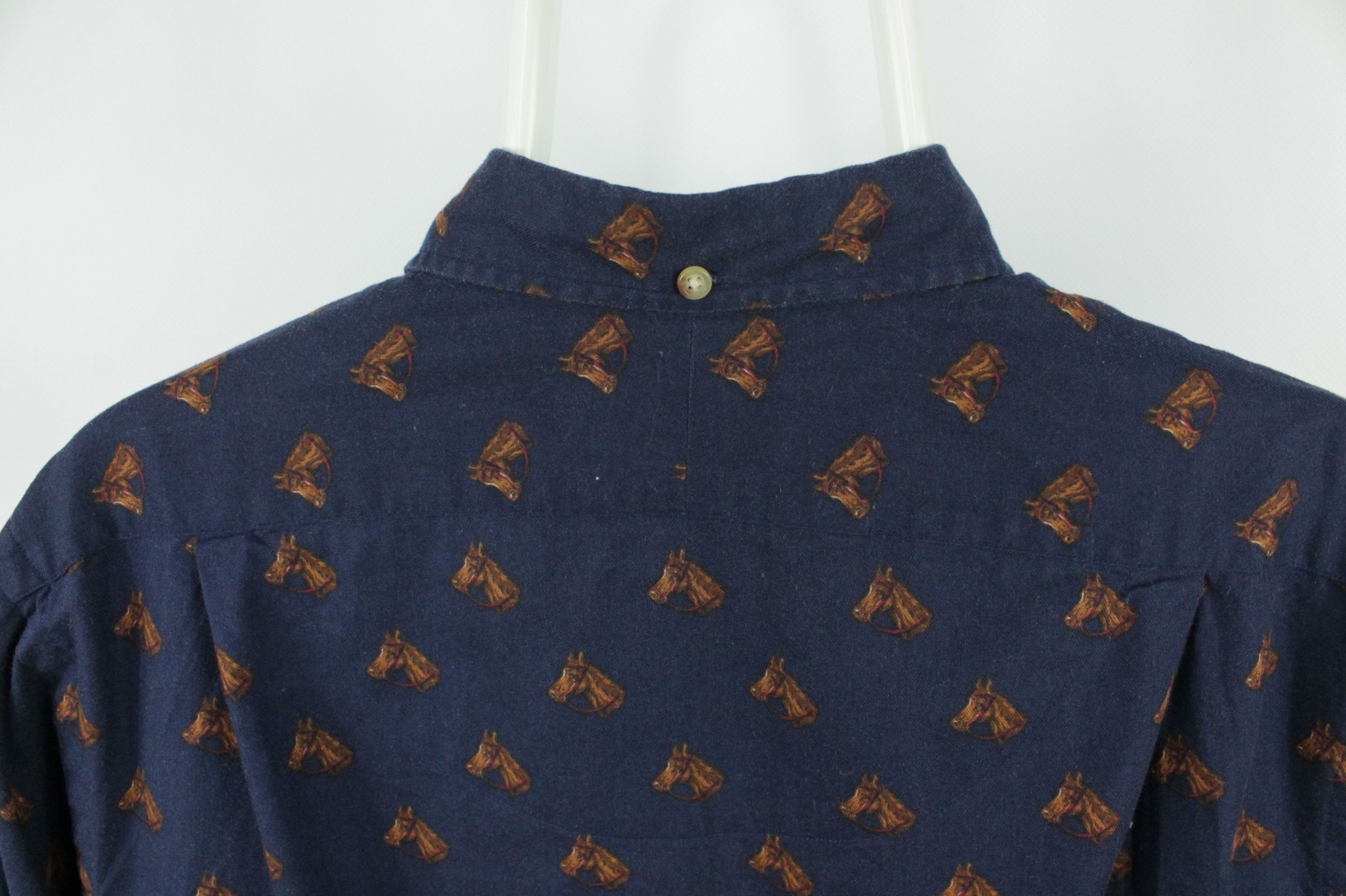 Polo Ralph Lauren × Ralph Lauren Polo Ralph Lauren Monogram Horse Blue Flannel Shirt Size US M / EU 48-50 / 2 - 6 Thumbnail