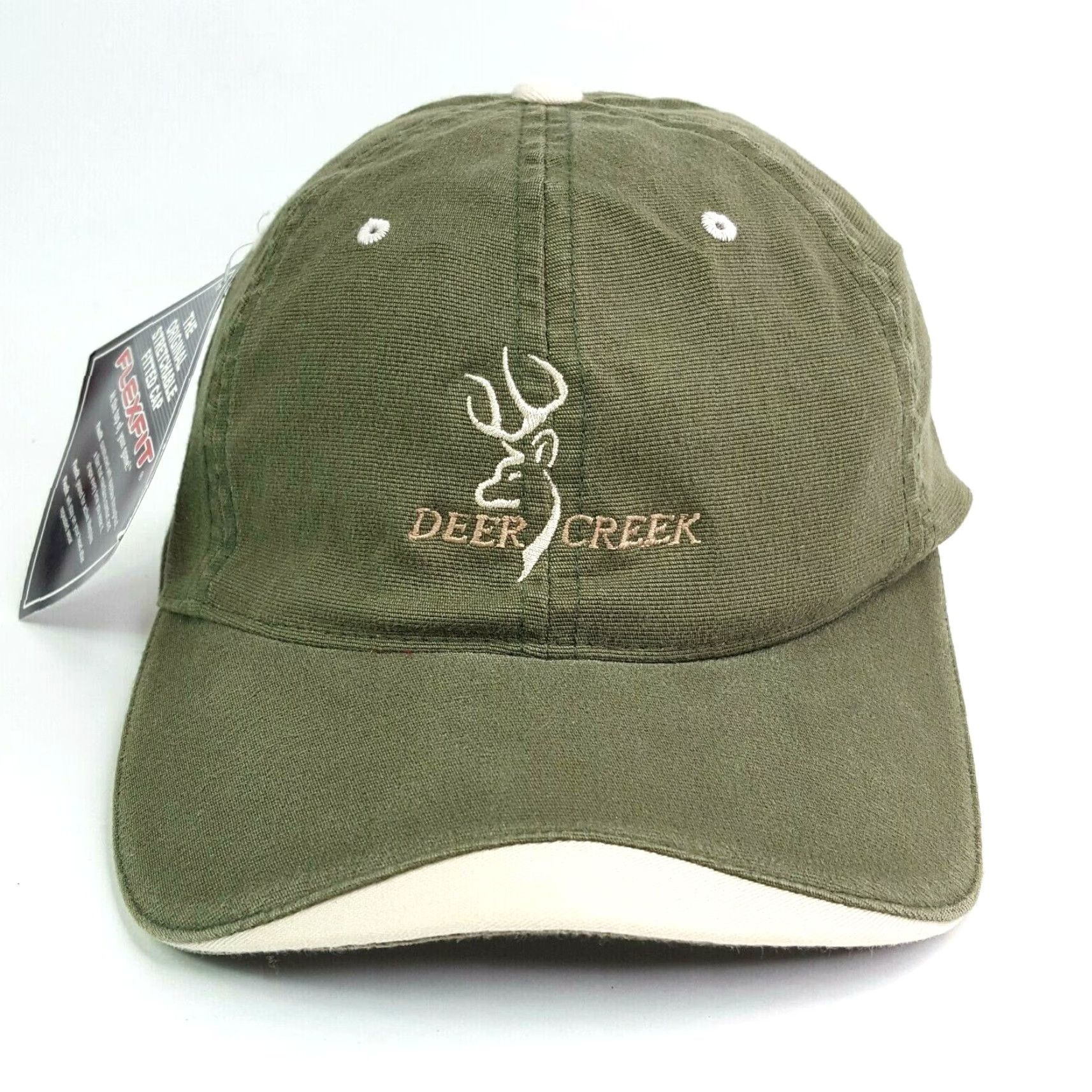 Vintage Town Talk Deer Creek Golf Club Stretch One Size Golf Hat Baseball Cap PGA Sports Green Vintage Retro Casual Embroidered Adjustable Breathable Size ONE SIZE - 2 Thumbnail