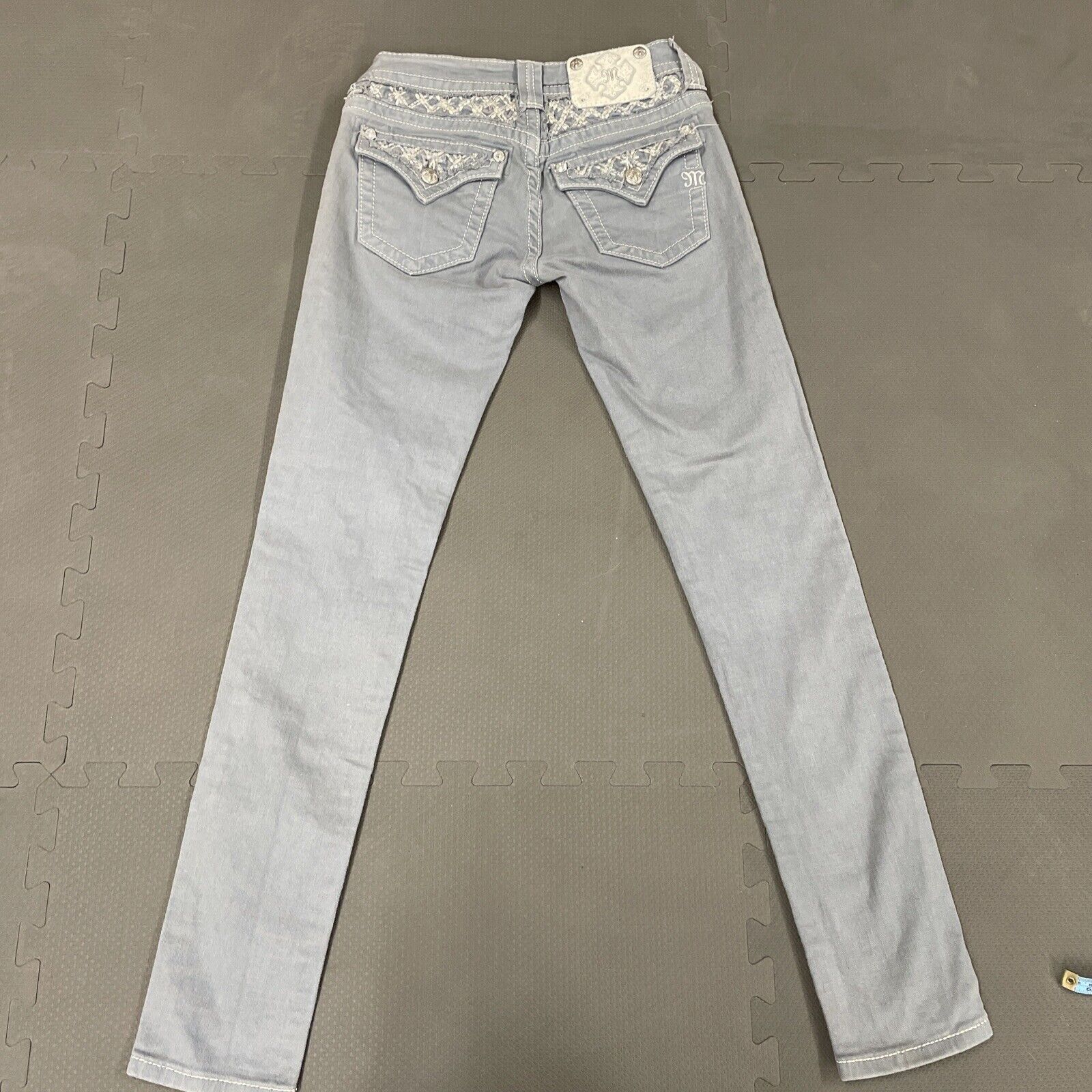 Miss Me WOMENS MISS ME JP611052 SKINNY SLATE GRAY DENIM JEANS SZ 25 Size 25" / US 0 / IT 36 - 8 Thumbnail