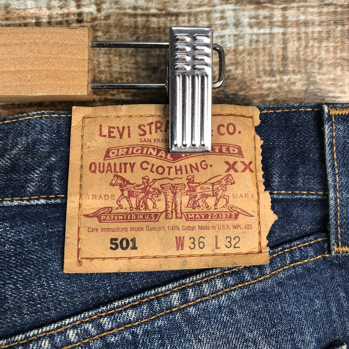 Levi's Levis 501 Blue Denim Pants #A2618 Size US 36 / EU 52 - 19 Thumbnail
