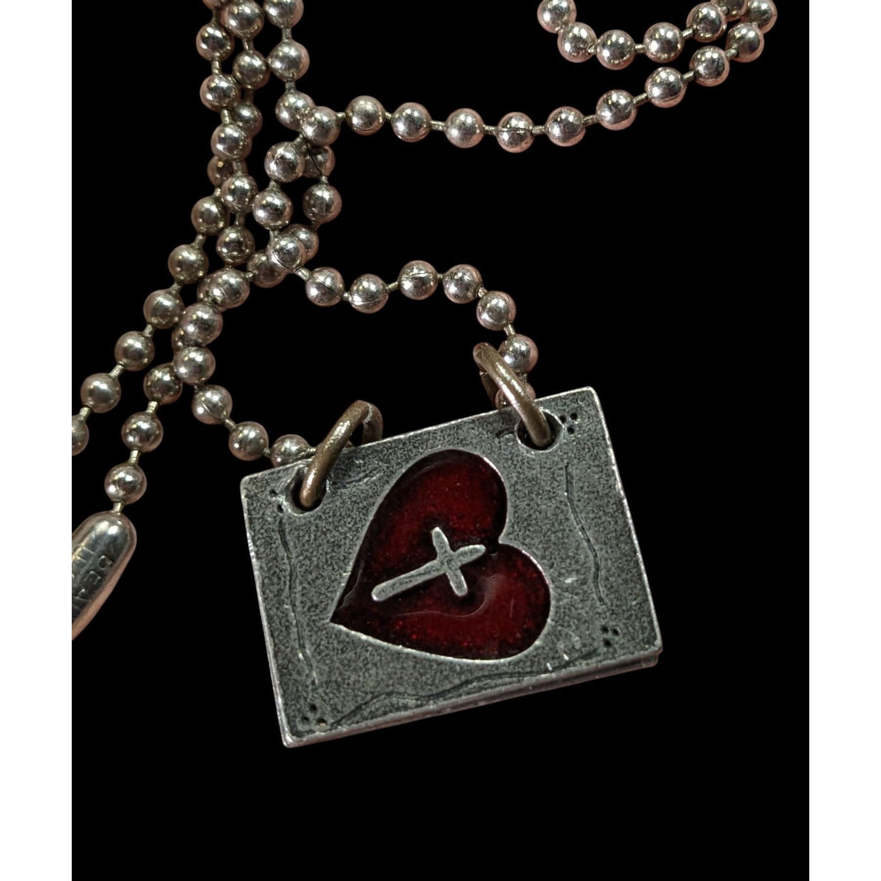Other Religious Opening Book Heart Jesus Loves You Pendant Necklac Size ONE SIZE - 4 Thumbnail
