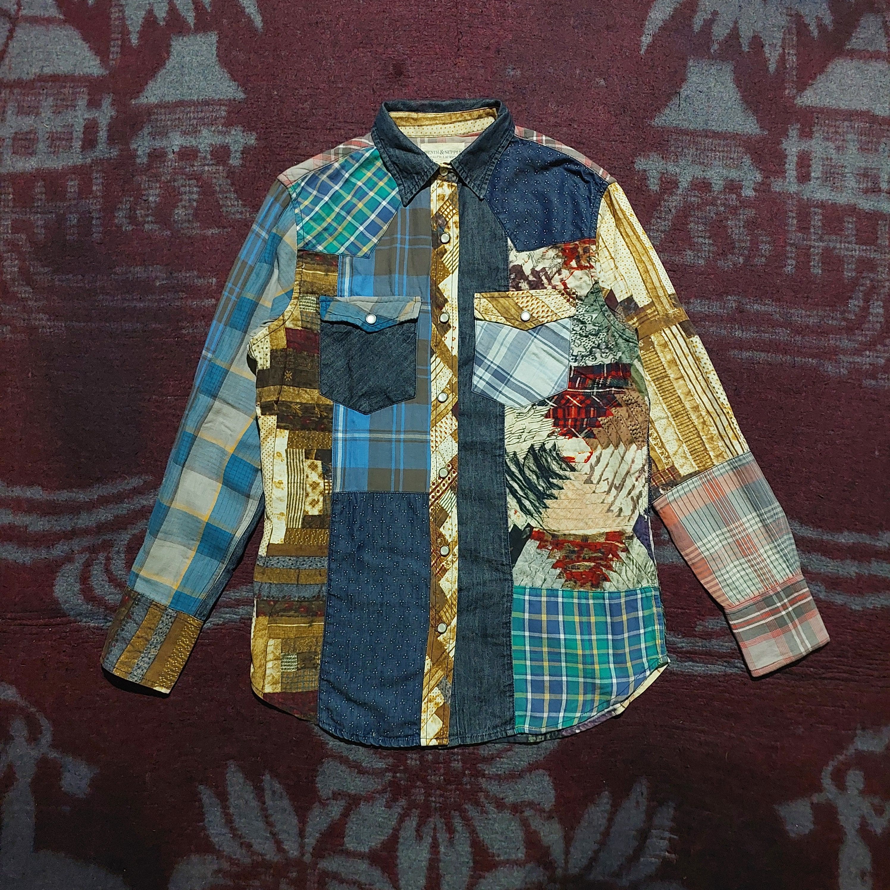 Vintage Ralph Lauren Denim & Supply Western pacthwork shirt