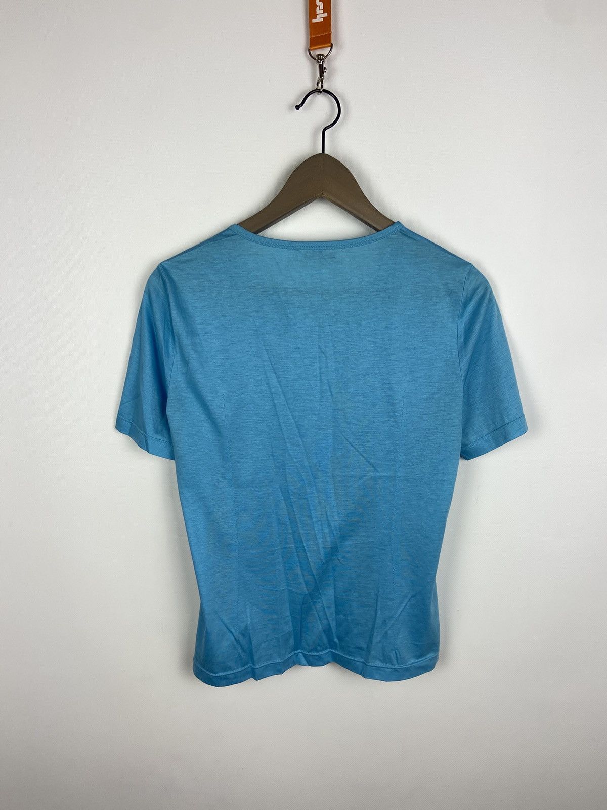 Jil Sander Jil Sander Women's Blue Crewn Neck T-Shirt Sz M Size S / US 4 / IT 40 - 2 Thumbnail