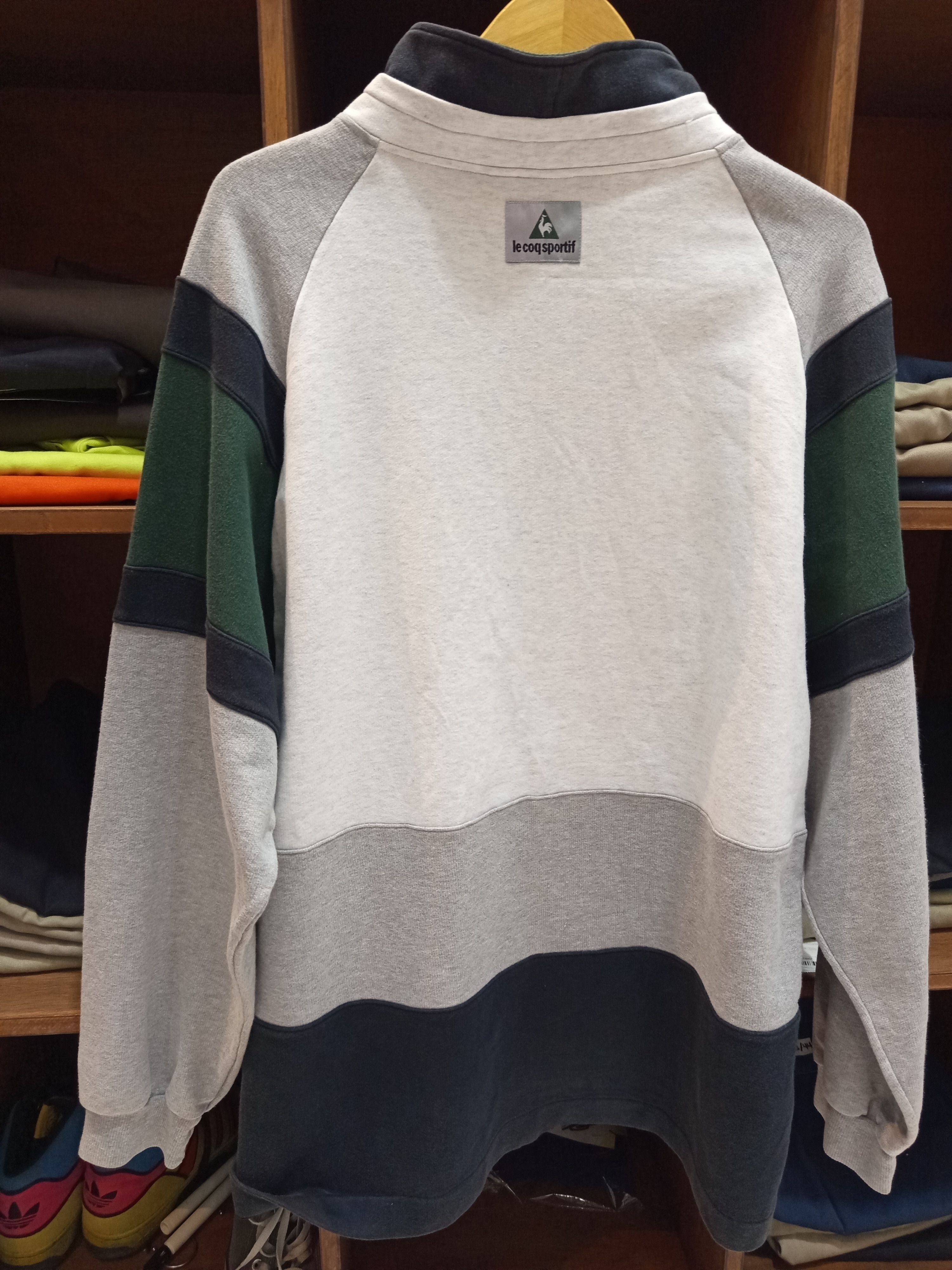 Le Coq Sportif Le Coq Sportif Japan Made Color Block Mock Neck Sweatshirt Size US L / EU 52-54 / 3 - 9 Thumbnail