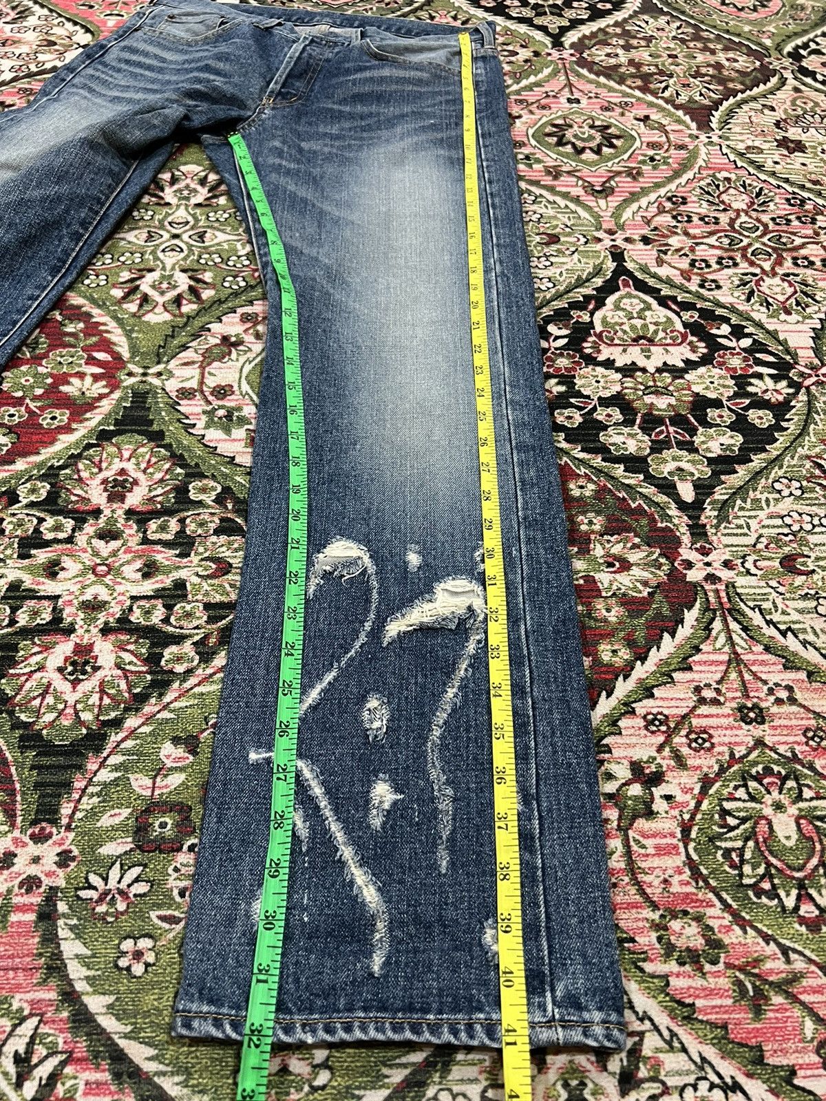 Japanese Brand × Takeo Kikuchi VTG TAKEO KIKUCHI DISTRESSED JEANS VERY RARE Size US 32 / EU 48 - 13 Thumbnail