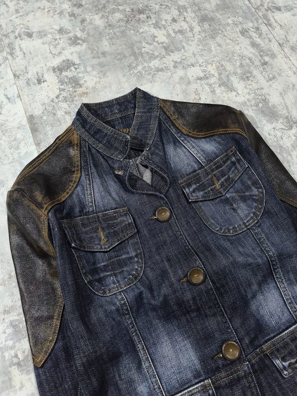 Hysteric Glamour leather patch shoulders denim jacket miss sixty style Size M / US 6-8 / IT 42-44 - 3 Thumbnail
