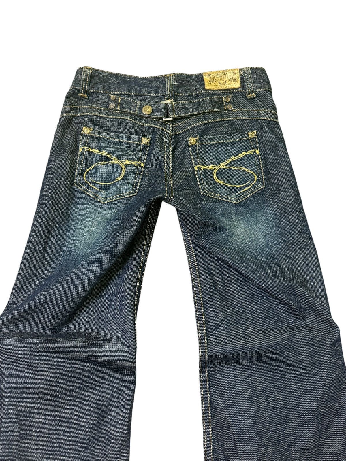 Hysteric Glamour WIDE LEG REDPEPPER BUCKLE BACK STUDDED CLAW MARKS NICE DENIM Size US 29 - 8 Thumbnail