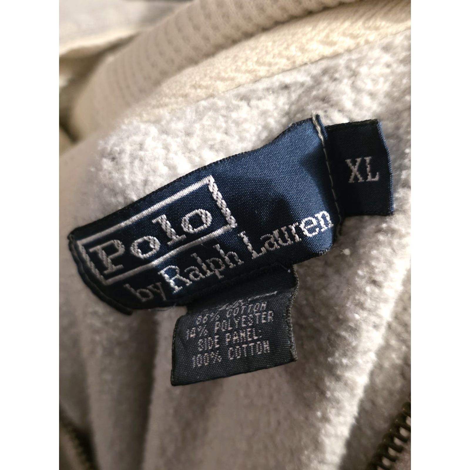 Polo Ralph Lauren VINTAGE Polo Ralph Lauren Hoodie Full Zip Gray XL Men Waffle Knit Hooded Modern/90s Style Size US XL / EU 56 / 4 - 2 Thumbnail
