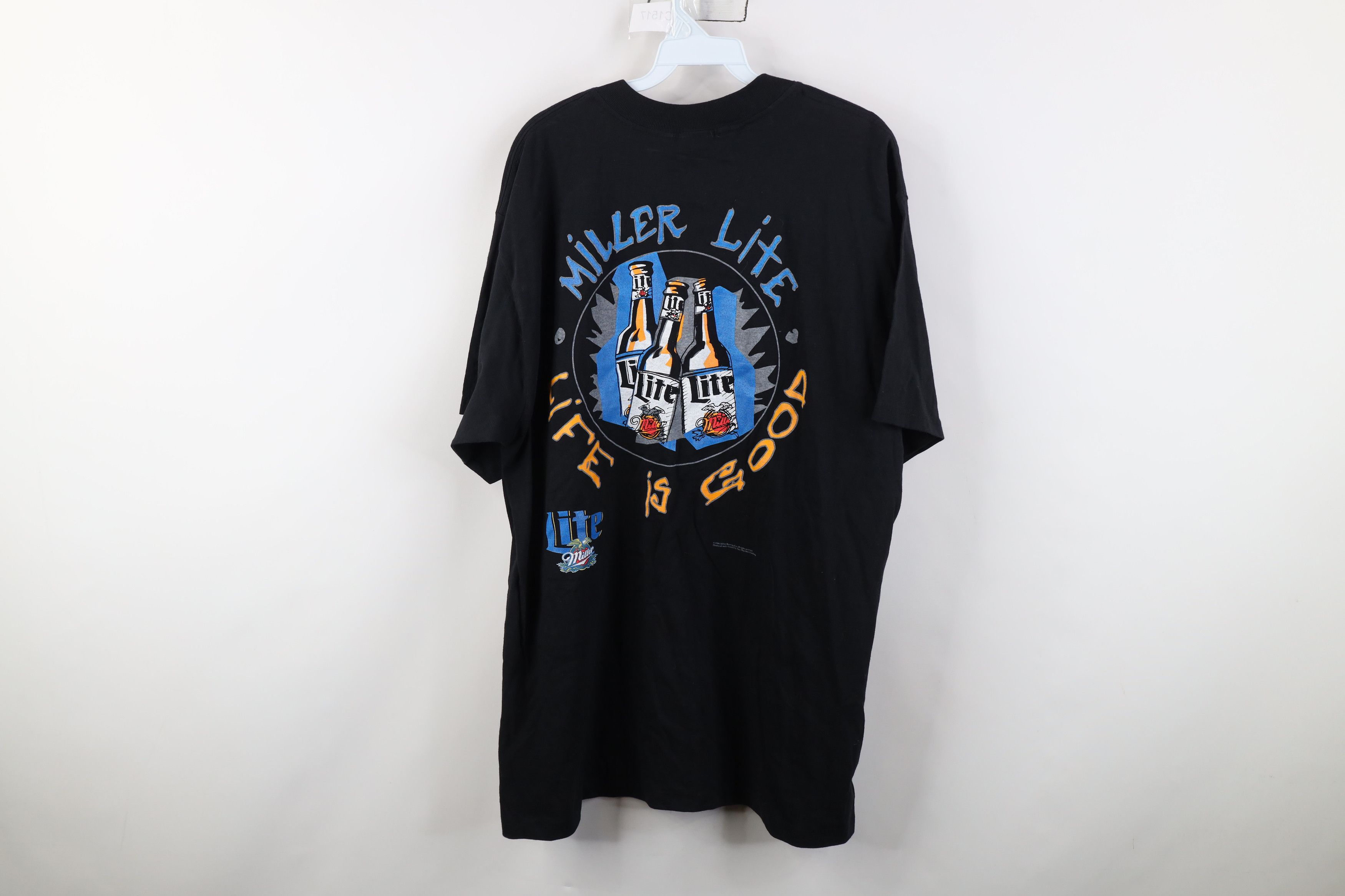 Vintage Deadstock Vintage 90s Life is Good Miller Lite Beer T-Shirt Size US XL / EU 56 / 4 - 13 Thumbnail