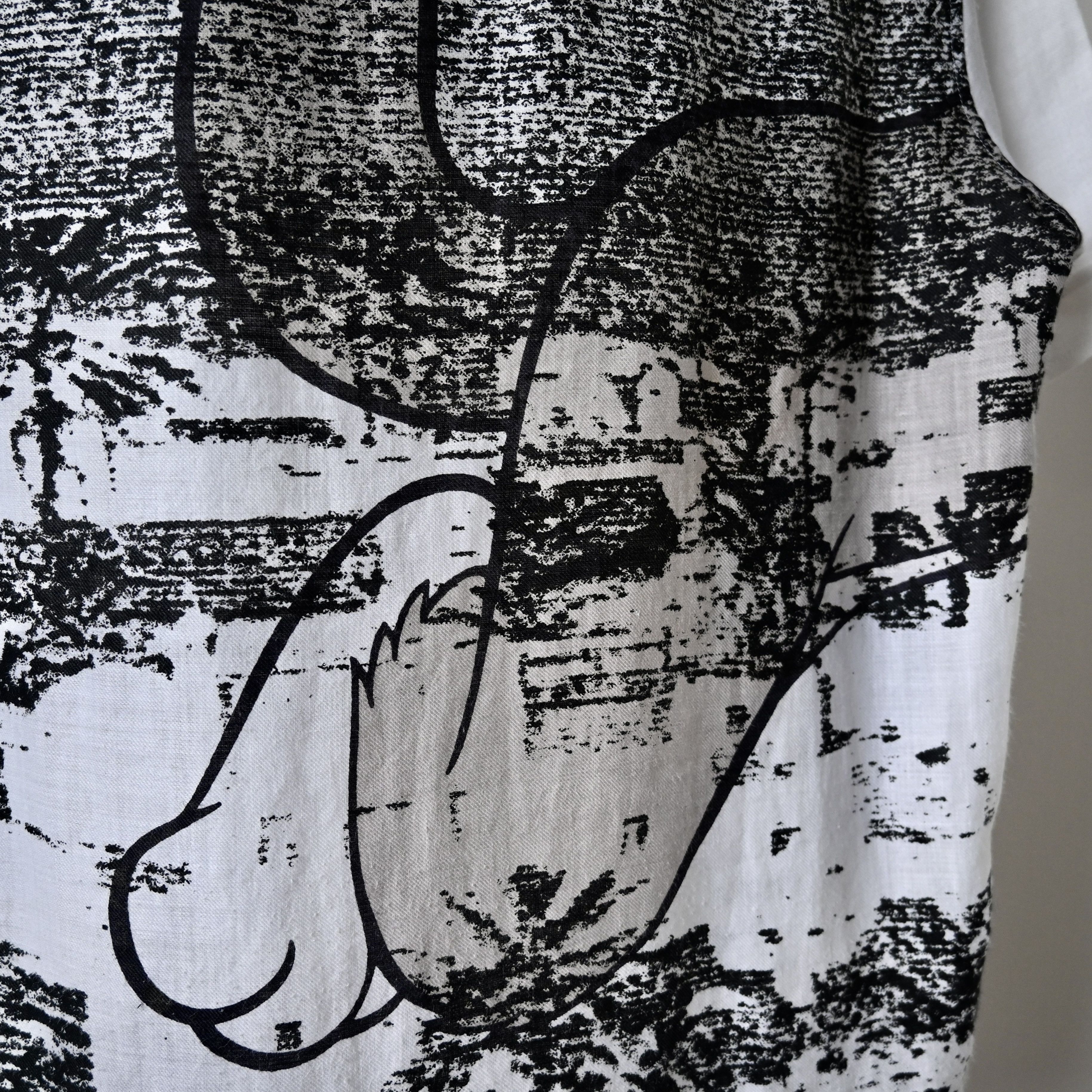 Japanese Brand 2000s GREEN CLUBS double silkscreened TOM&JERRY linen shirt Size US M / EU 48-50 / 2 - 4 Thumbnail