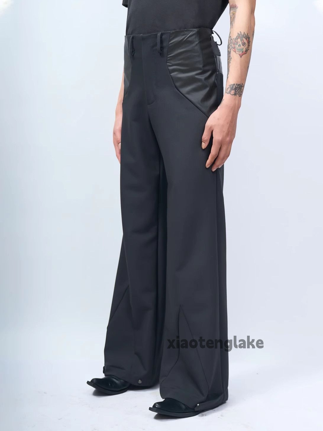 Vintage xtl retro utility punk yuppie patchwork bootcut pants Size US 30 / EU 46 - 2 Thumbnail