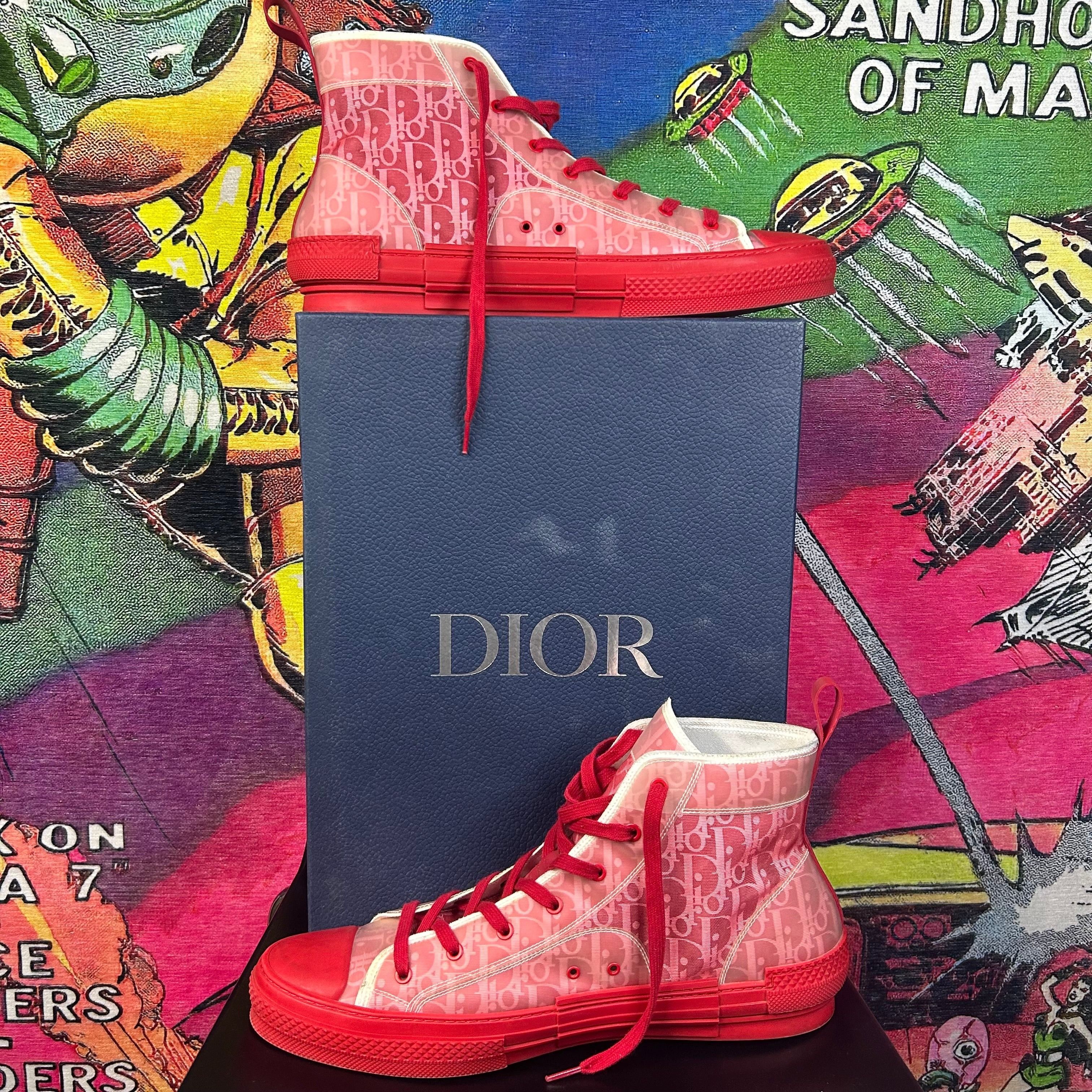 Dior Christian Dior B23 Sneakers Red / Bordeaux Size 51 / 16.5 Size US 15 / EU 48 - 2 Thumbnail