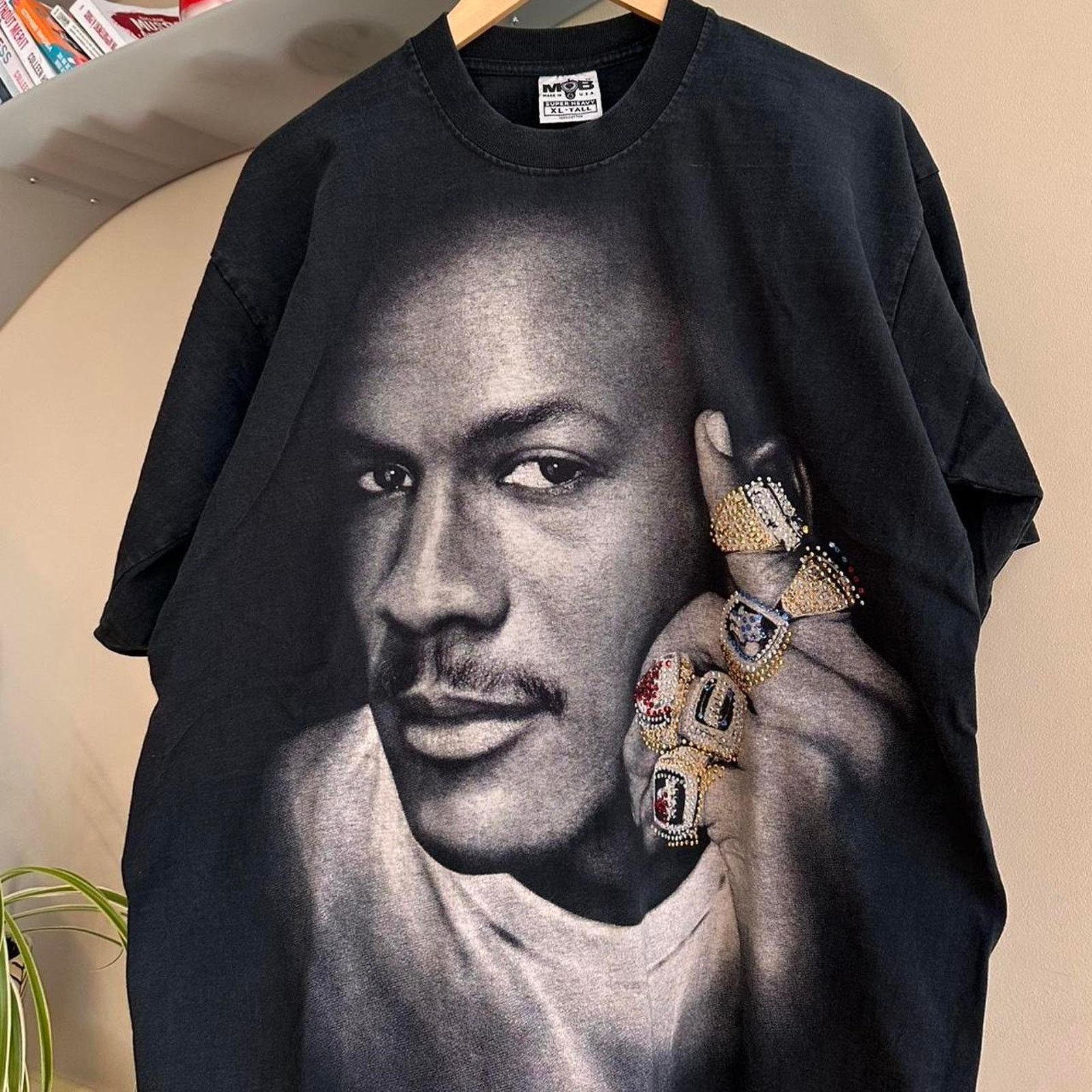 Rap Tees × Vintage Vintage Y2K Michael Jordan Rings Shirt Size US XL / EU 56 / 4 - 2 Thumbnail