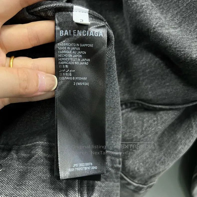 Balenciaga Balenciaga Distressed Wash Denim Hoodie Size US M / EU 48-50 / 2 - 3 Thumbnail