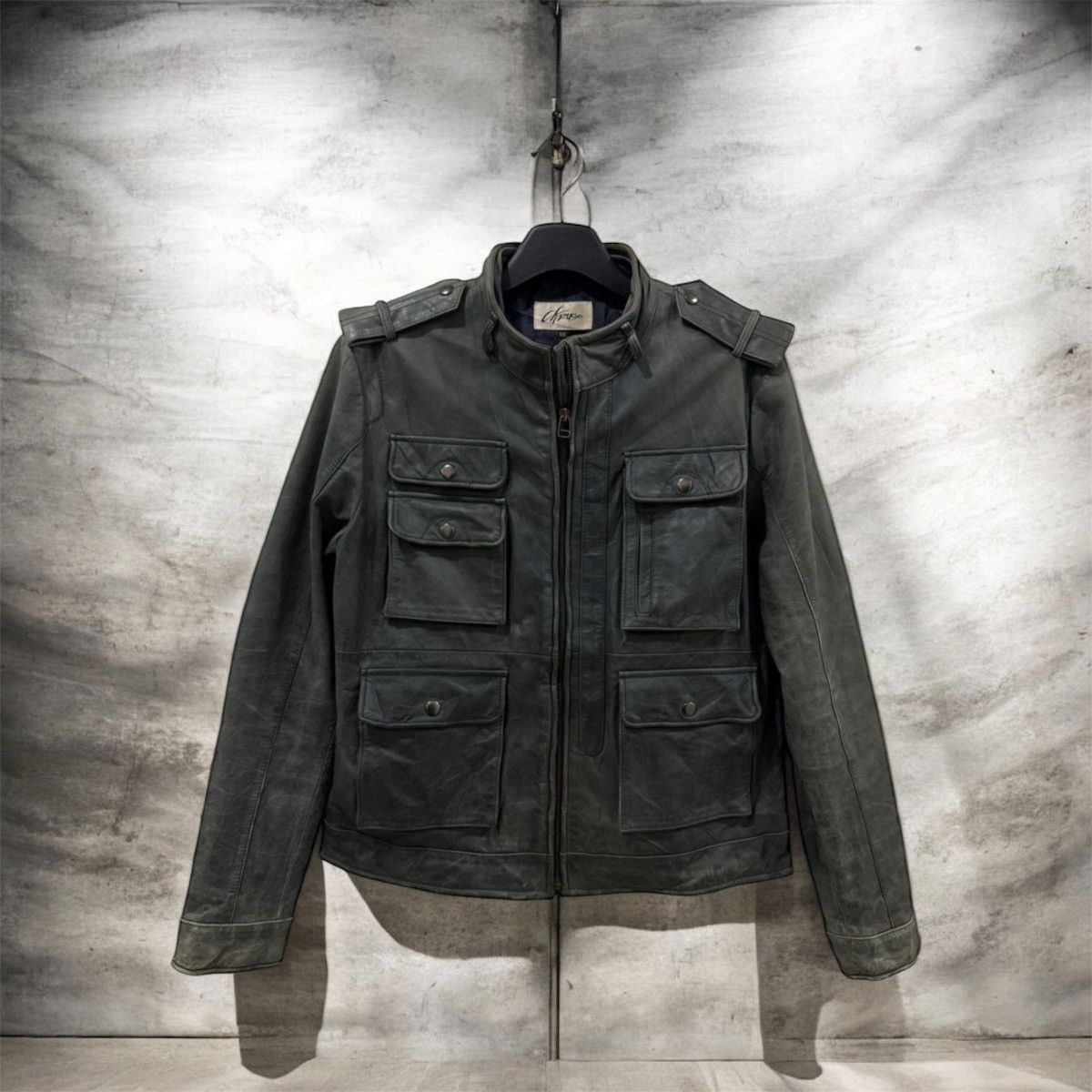 Caruso VTG CARUSO M65 Leather Multipocket Jacket Size US L / EU 52-54 / 3 - 1 Thumbnail