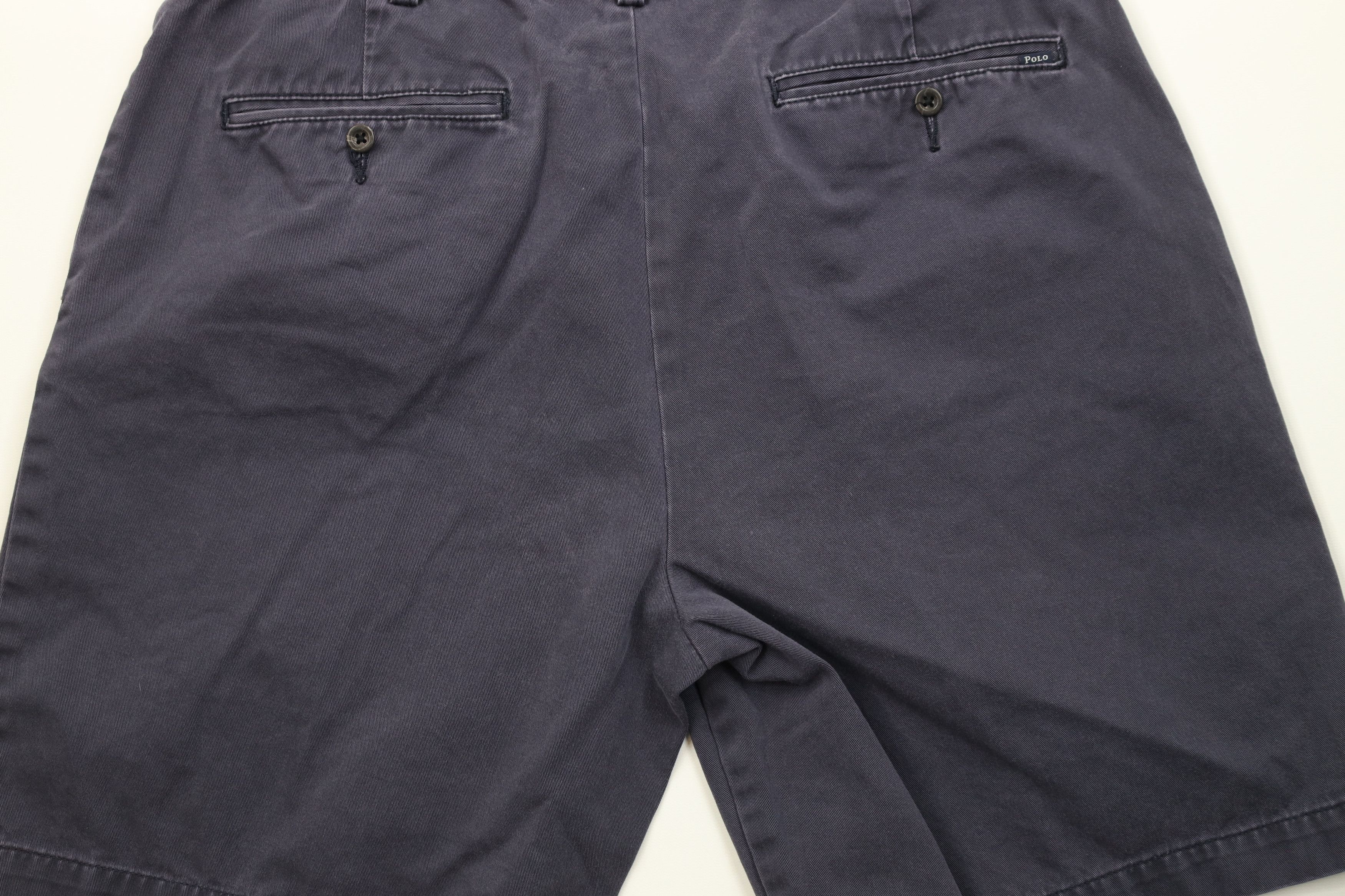 Polo Ralph Lauren Vintage 90s Ralph Lauren Cotton Chino Shorts Golfing Blue Size US 36 / EU 52 - 11 Thumbnail