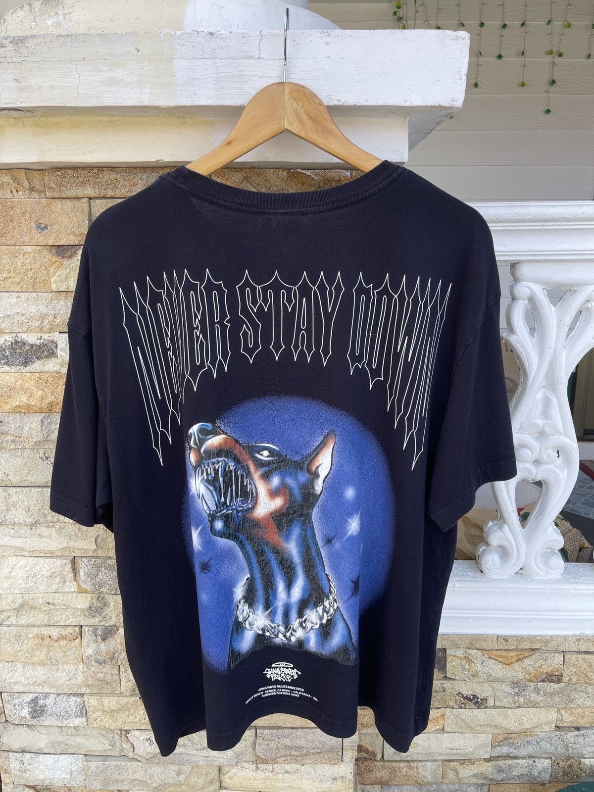 Billy Hill × Warren Lotas Rare🔥Junkyard Rules MMXXIV Never Stay Down Tee Size US XL / EU 56 / 4 - 1 Thumbnail