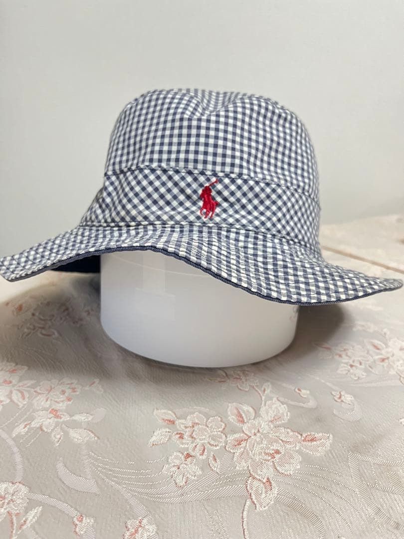 Polo Ralph Lauren Small Pony Checked Gingham Bucket Hat L