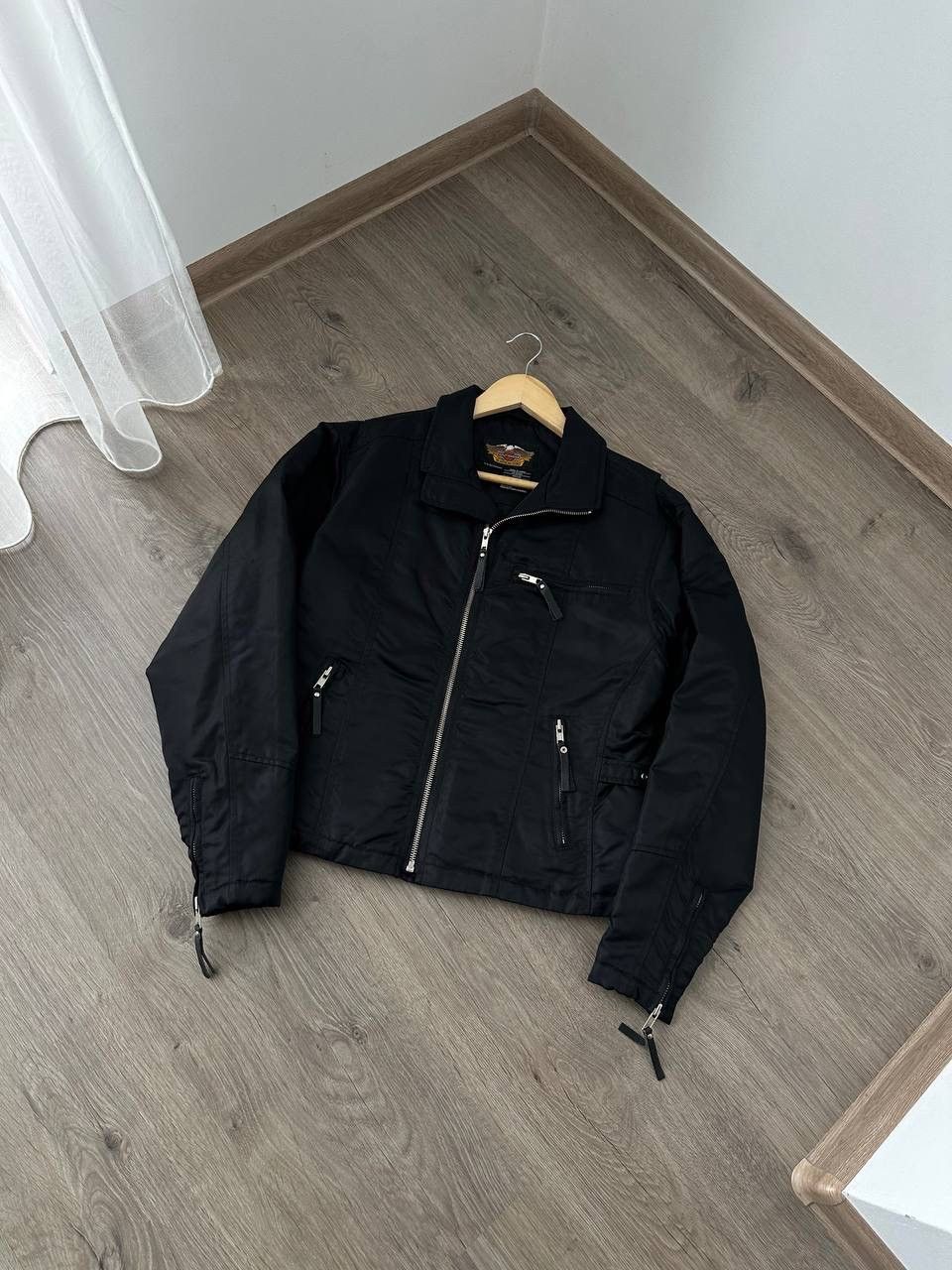 Harley Davidson × Vintage Vintage Harley Davidson Black Moto Big Logo Jacket Size US M / EU 48-50 / 2 - 7 Thumbnail