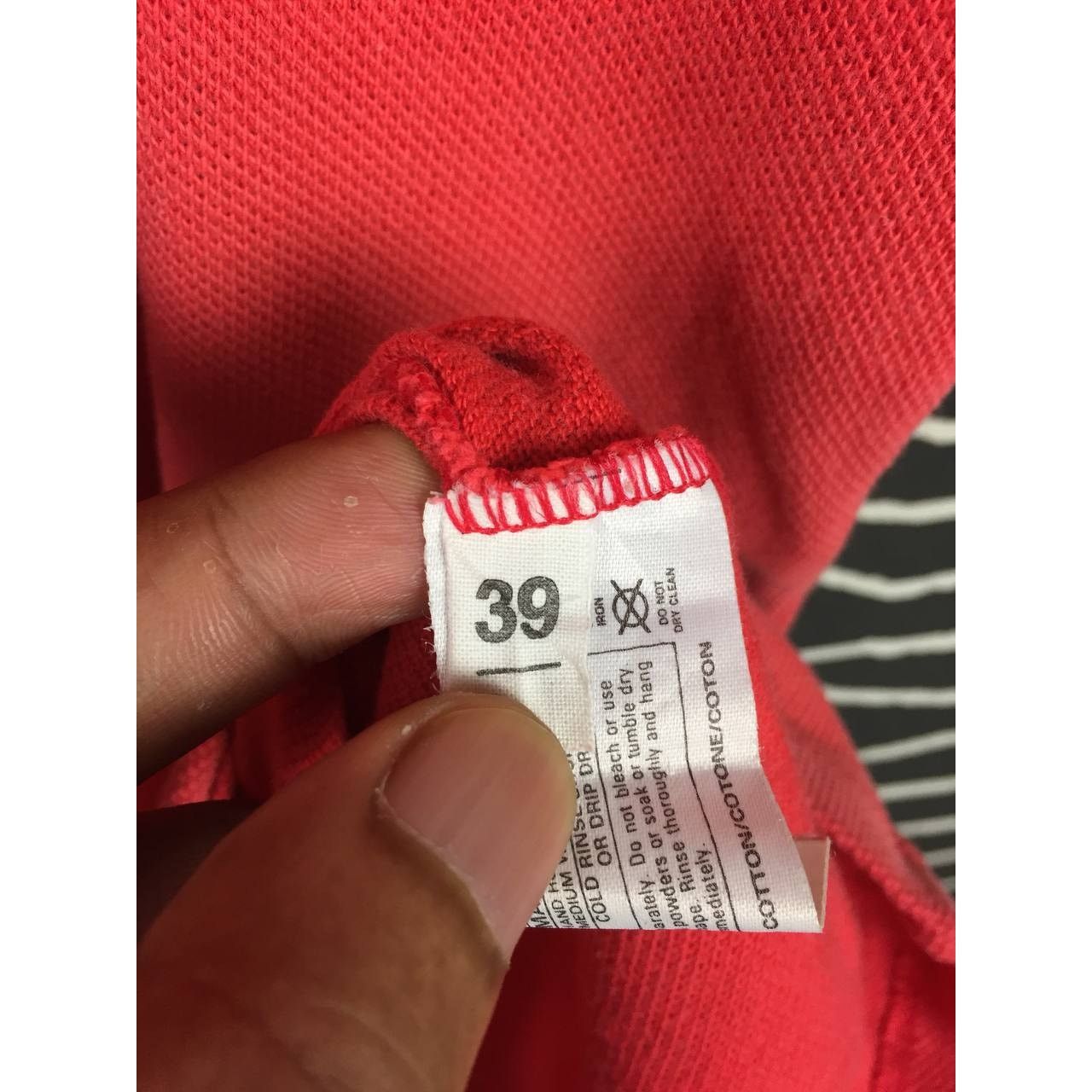 Fred Perry × Vintage Vtg Fred Perry Coral Red Cotton Pique Casual Polo Tee Size US M / EU 48-50 / 2 - 13 Thumbnail