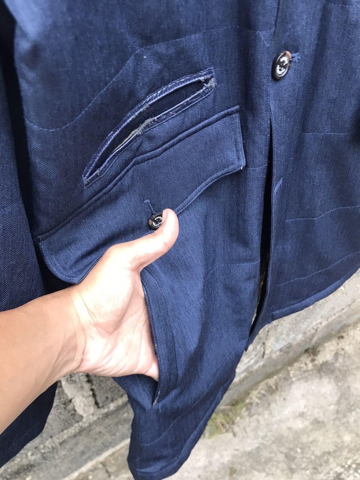 BARNS OUTFITTERS × Japanese Brand × Sergio Tacchini 🌟Sergio Tacchini Indigo Barn Coat Jacket Size US L / EU 52-54 / 3 - 7 Thumbnail