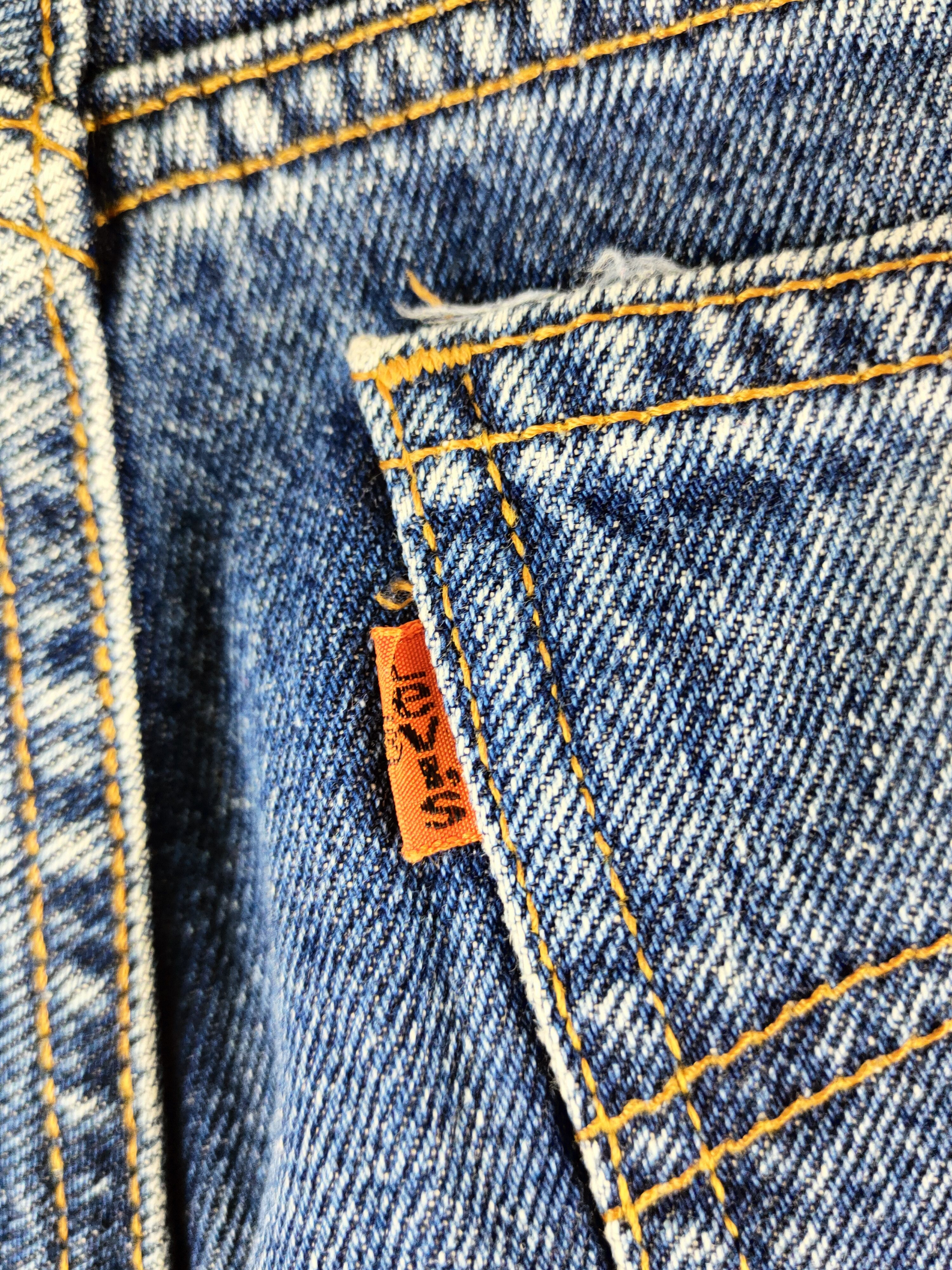 Levi's Levi's Blue Orange tab Distressed Ripped Jeans #S2838 Size US 29 - 10 Thumbnail