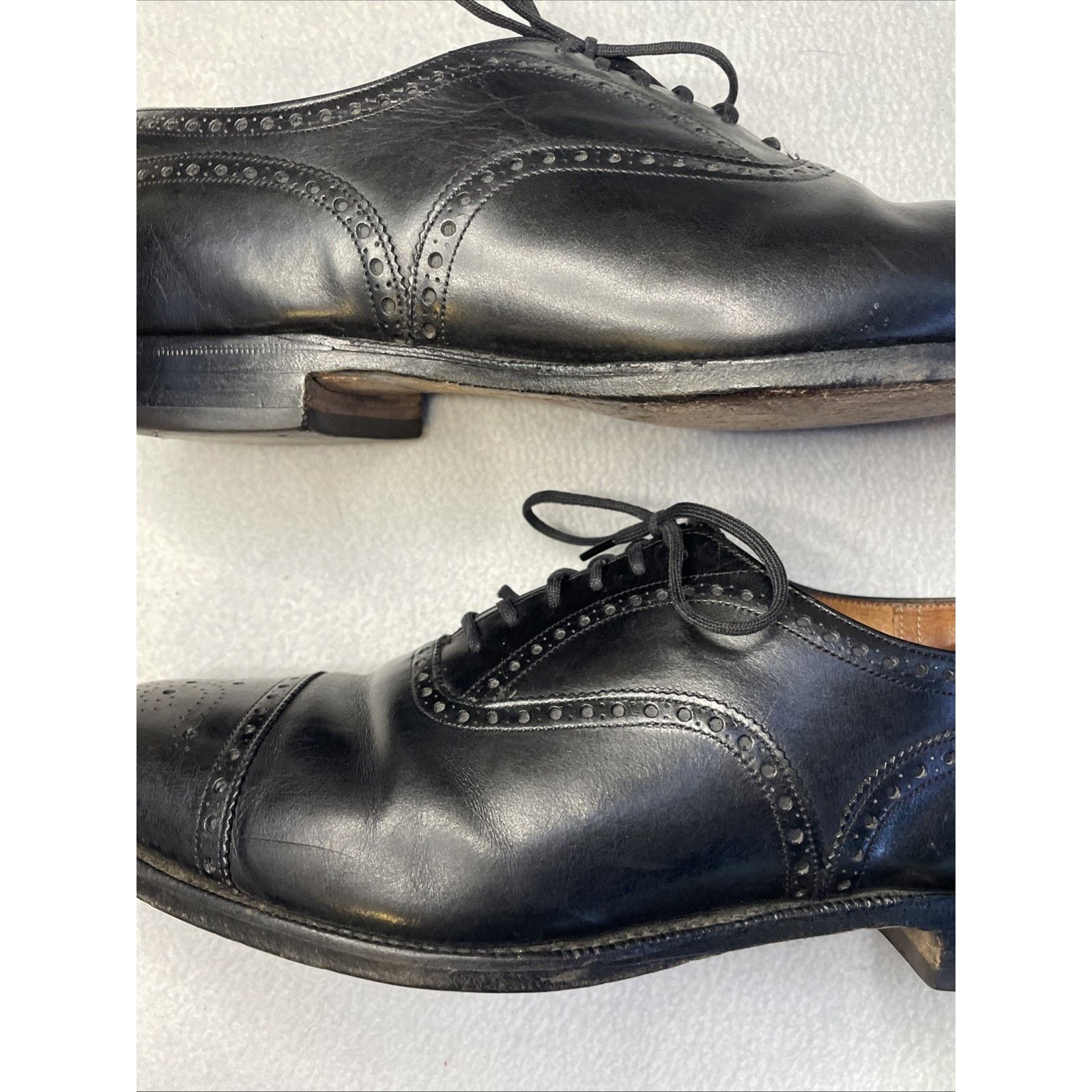 Church's Vtg Church’s Diplomat Black Semi-Brogue Oxford 3-City London Size US 11 / EU 44 - 5 Thumbnail