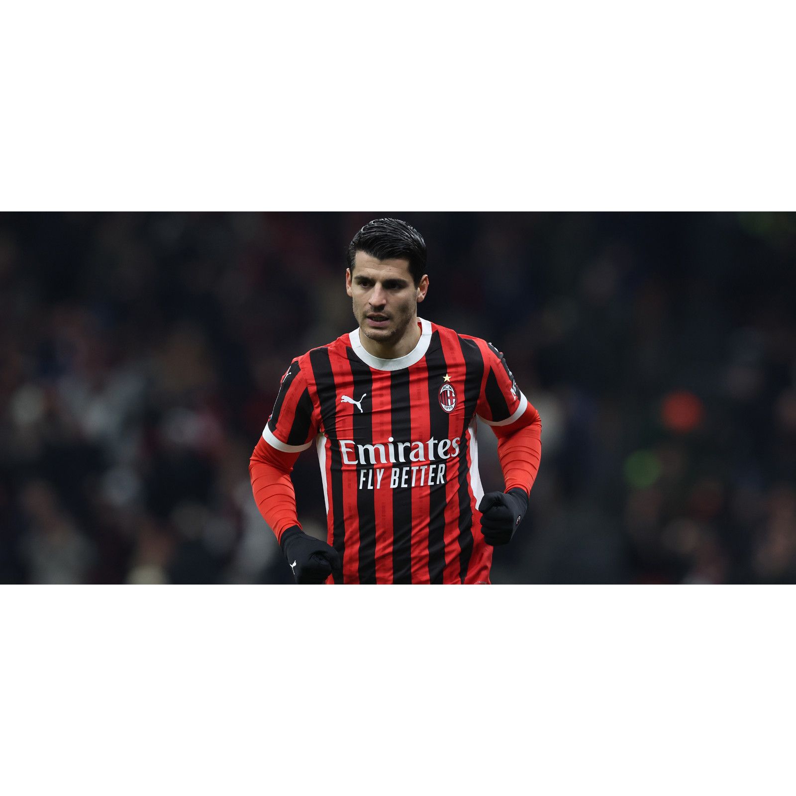 Puma AC Milan Alvaro Morata Signed Training Worn Jersey Puma Sz L Size US L / EU 52-54 / 3 - 16 Thumbnail