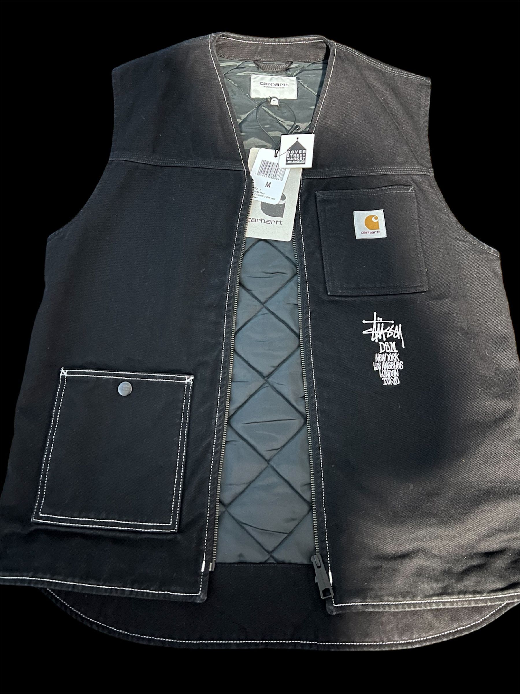 Dover Street Market × Stussy Carhartt WIP x Stüssy x Dover Street Market Quilted Ves Size US M / EU 48-50 / 2 - 2 Thumbnail