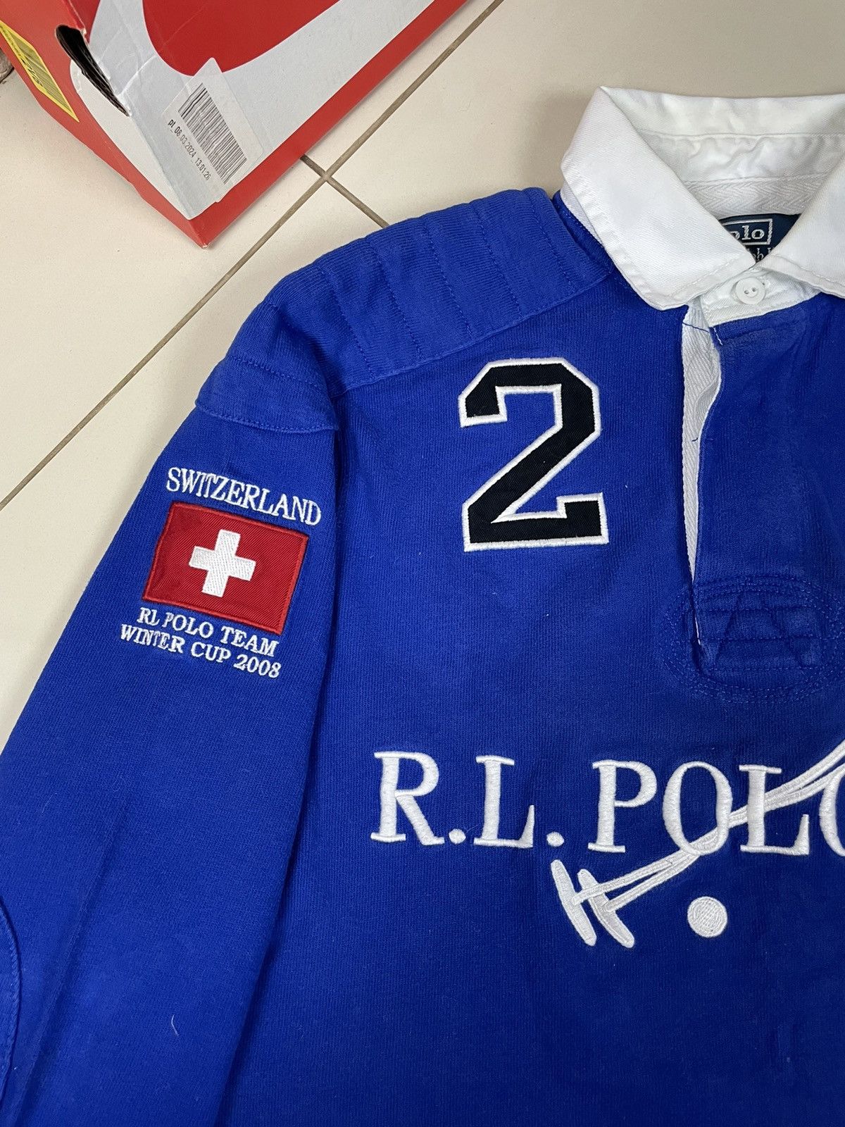 Polo Ralph Lauren × Vintage Vintage Polo Ralph Lauren Rugby Sweatshirt Big Logo Y2K 90s Size US S / EU 44-46 / 1 - 4 Thumbnail
