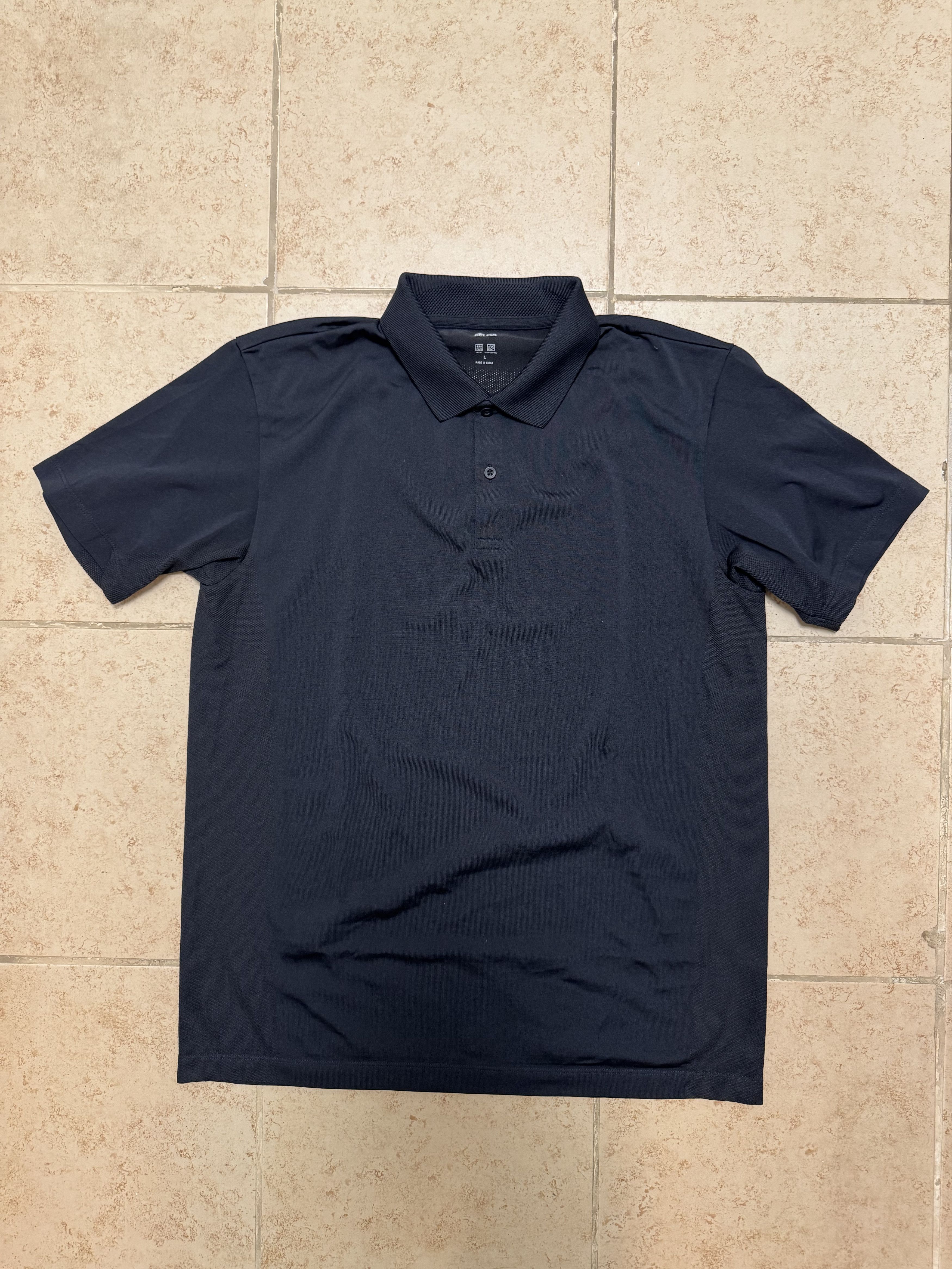 Uniqlo UNIQLO Dry-Ex Polo Shirt Men's Large Black Short Sleeve Size US L / EU 52-54 / 3 - 1 Thumbnail