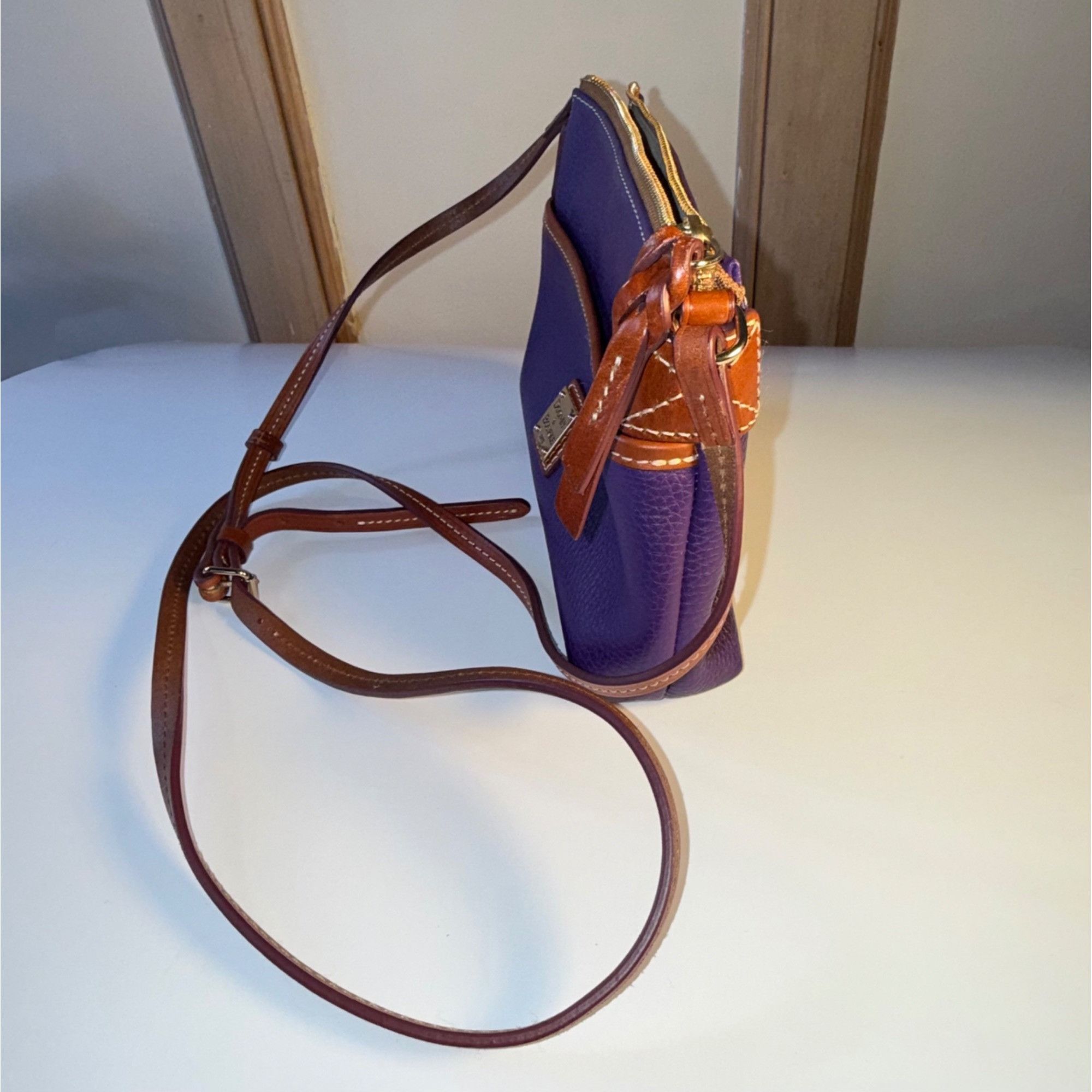 Dooney & Bourke Dooney & Bourke Pebble Grain Leather Crossbody - Deep Violet Size ONE SIZE - 2 Thumbnail