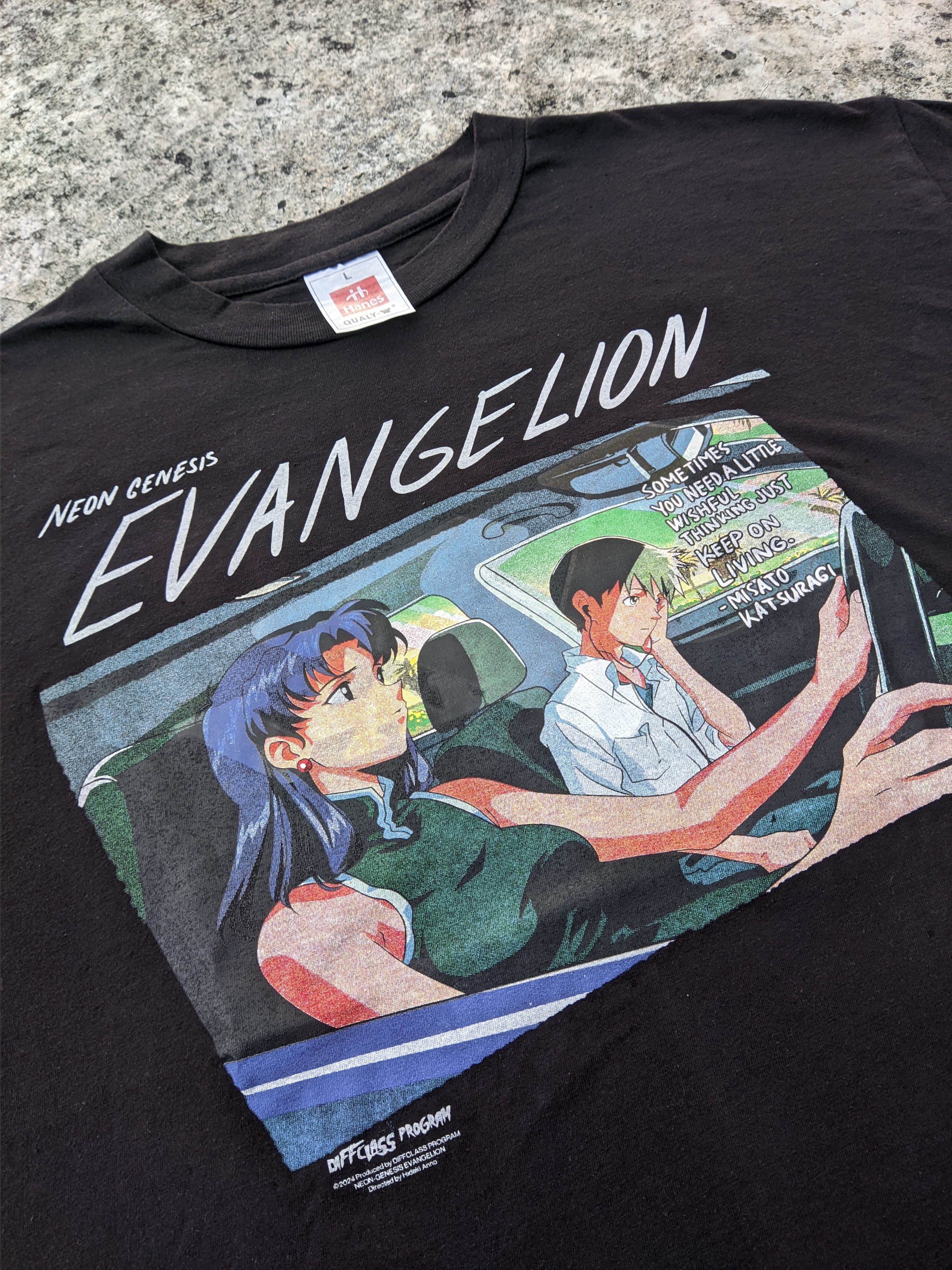 Anime Neon genesis evangelion anime manga misato & shinji tees Size L / US 10 / IT 46 - 1 Thumbnail