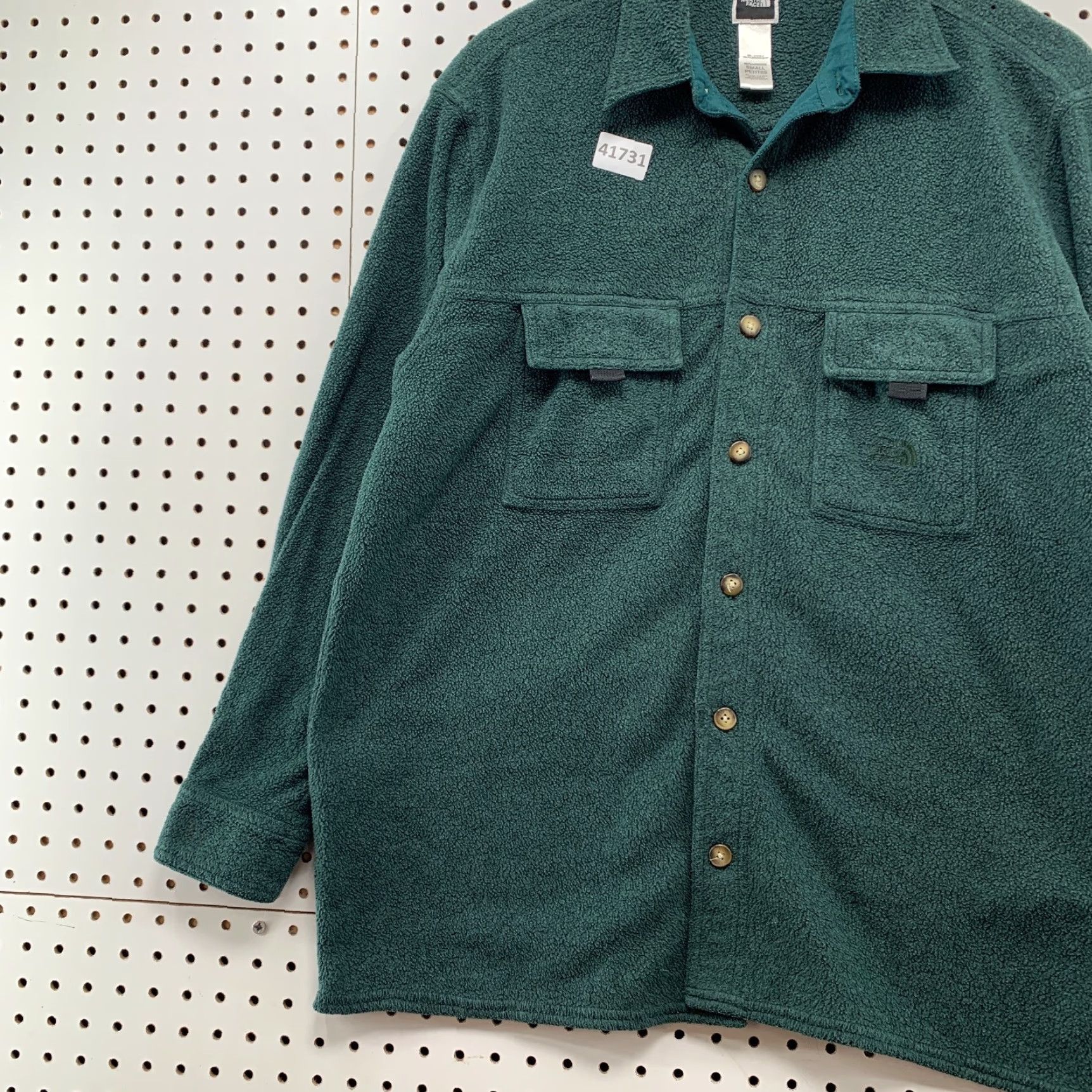 The North Face The North Face Fleece Button-Up Shirt Mens Small Green Outdoor Long Sleeve with Pocket Size US S / EU 44-46 / 1 - 5 Thumbnail