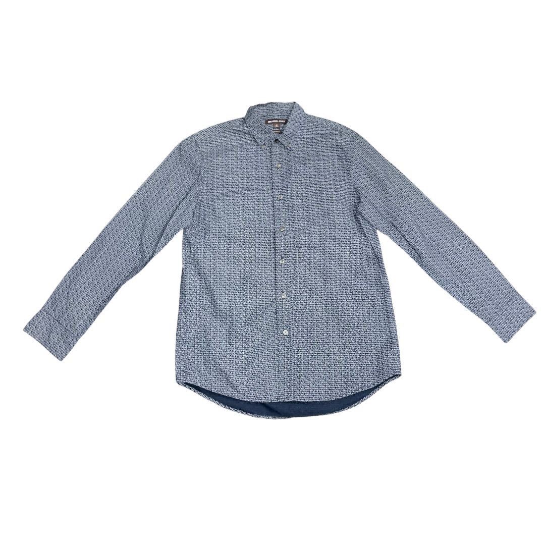 Michael Kors All over Logo Classic Fit Button Down Long Sleeve Shirt LG Size US M / EU 48-50 / 2 - 1 Thumbnail